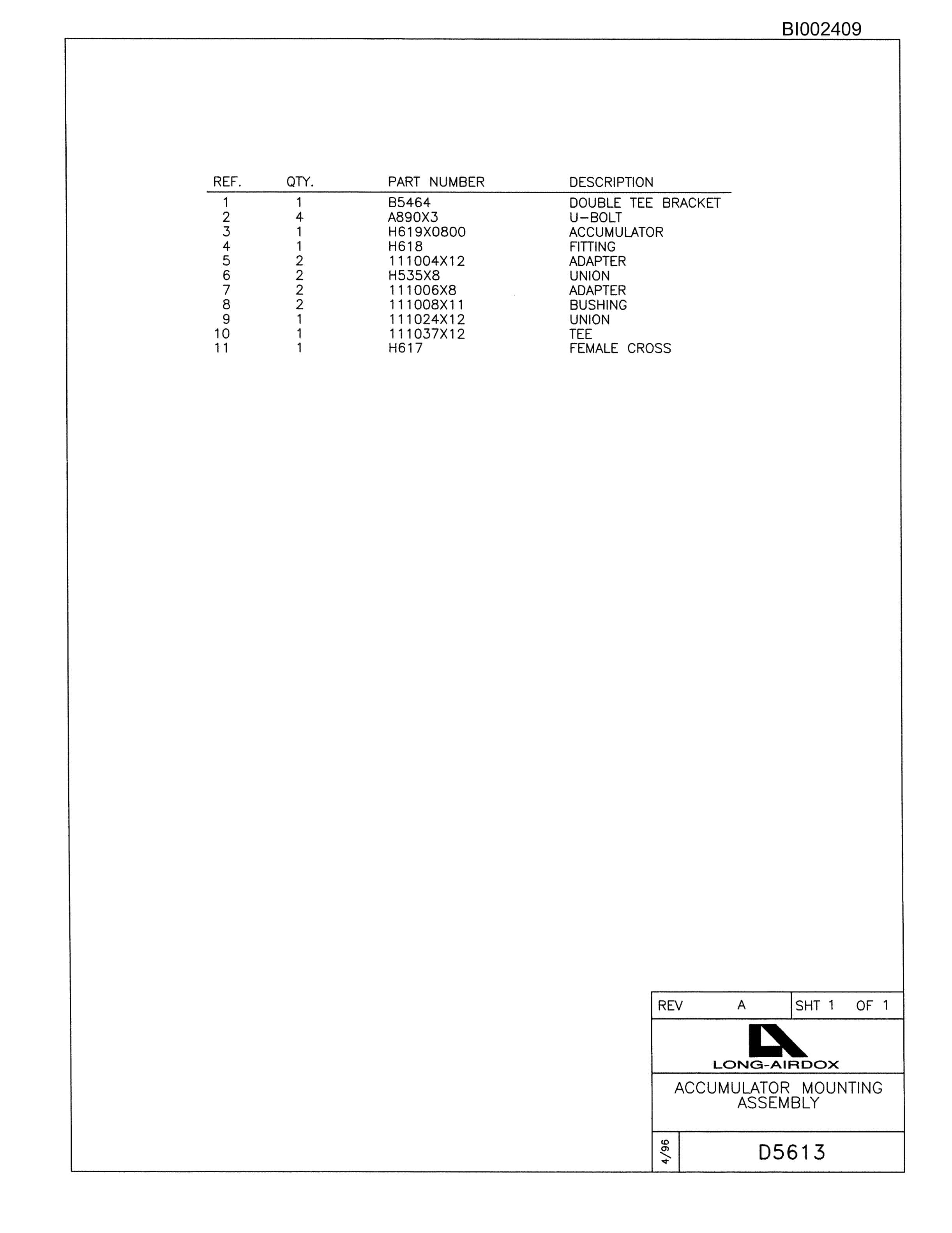 Bucyrus 488 Parts Catalog BI002409-3