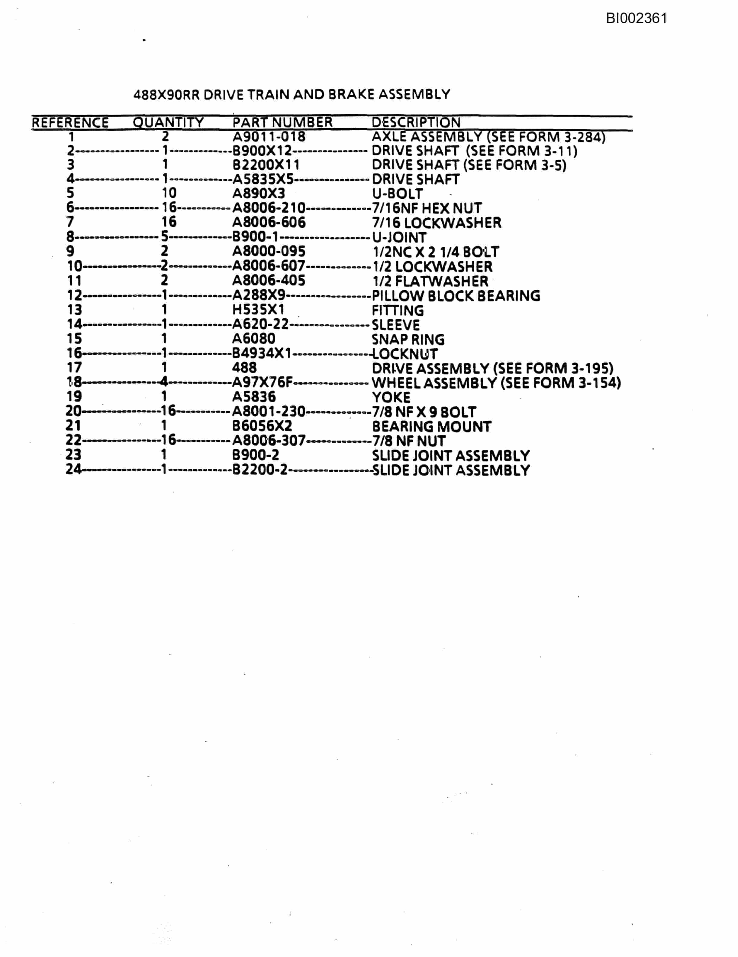 Bucyrus 488 X 90 Parts Catalog BI002361-3