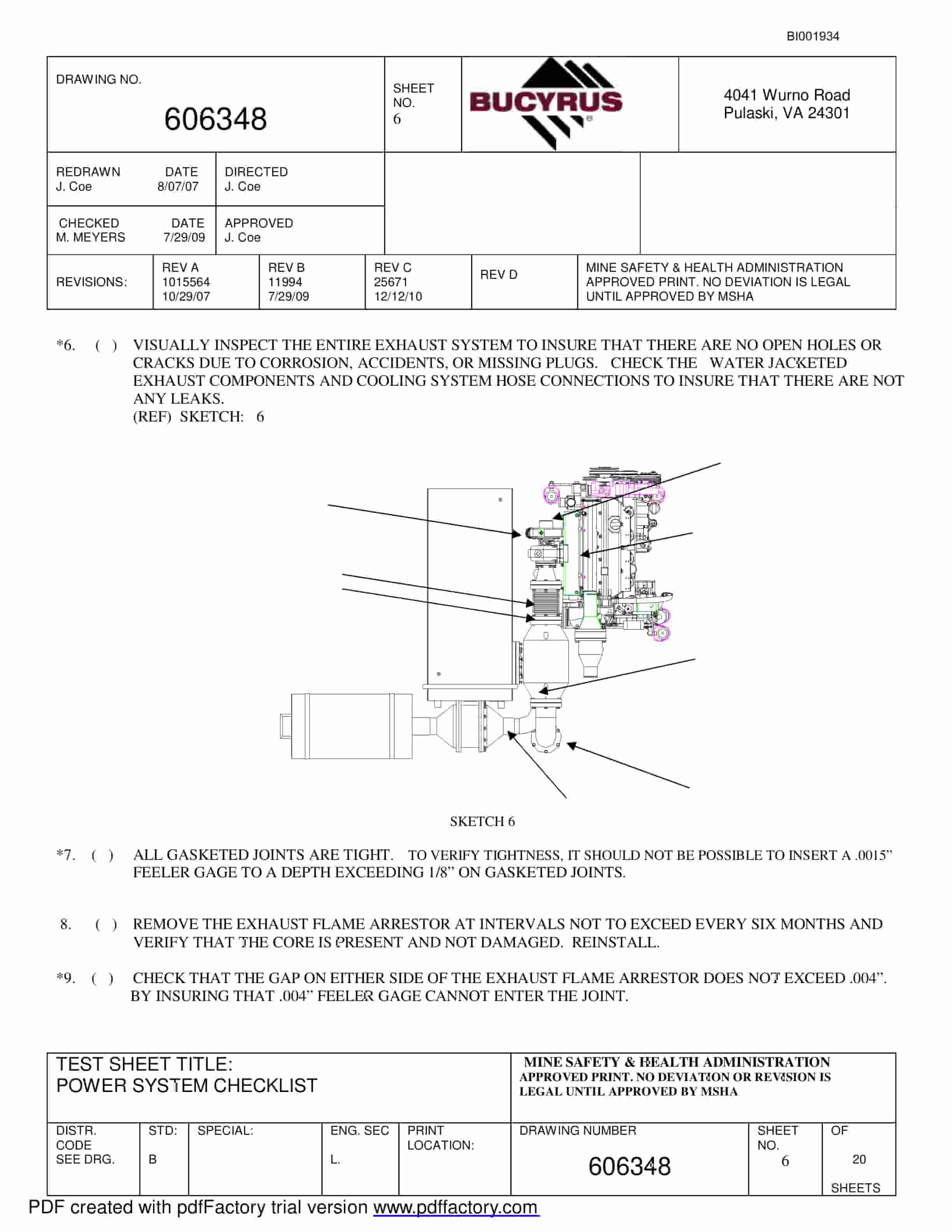 Bucyrus 488D UN-A-TRAC Parts Catalog BI001934-2