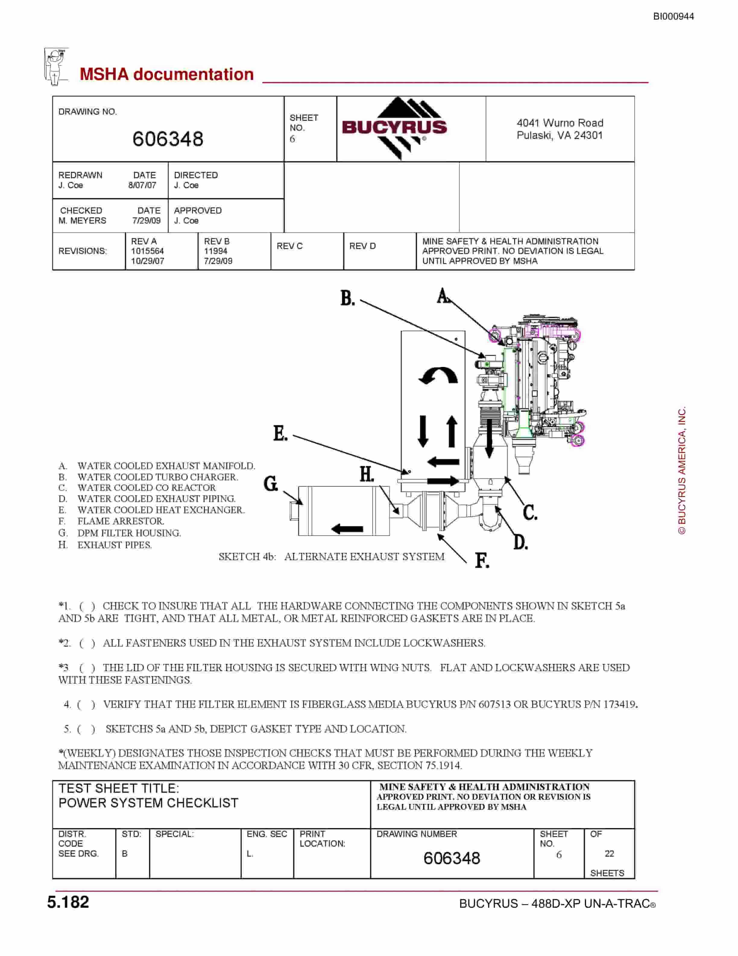 Bucyrus 488D-XP UN-A-TRAC Operation And Maintenance Manual BI000944-4