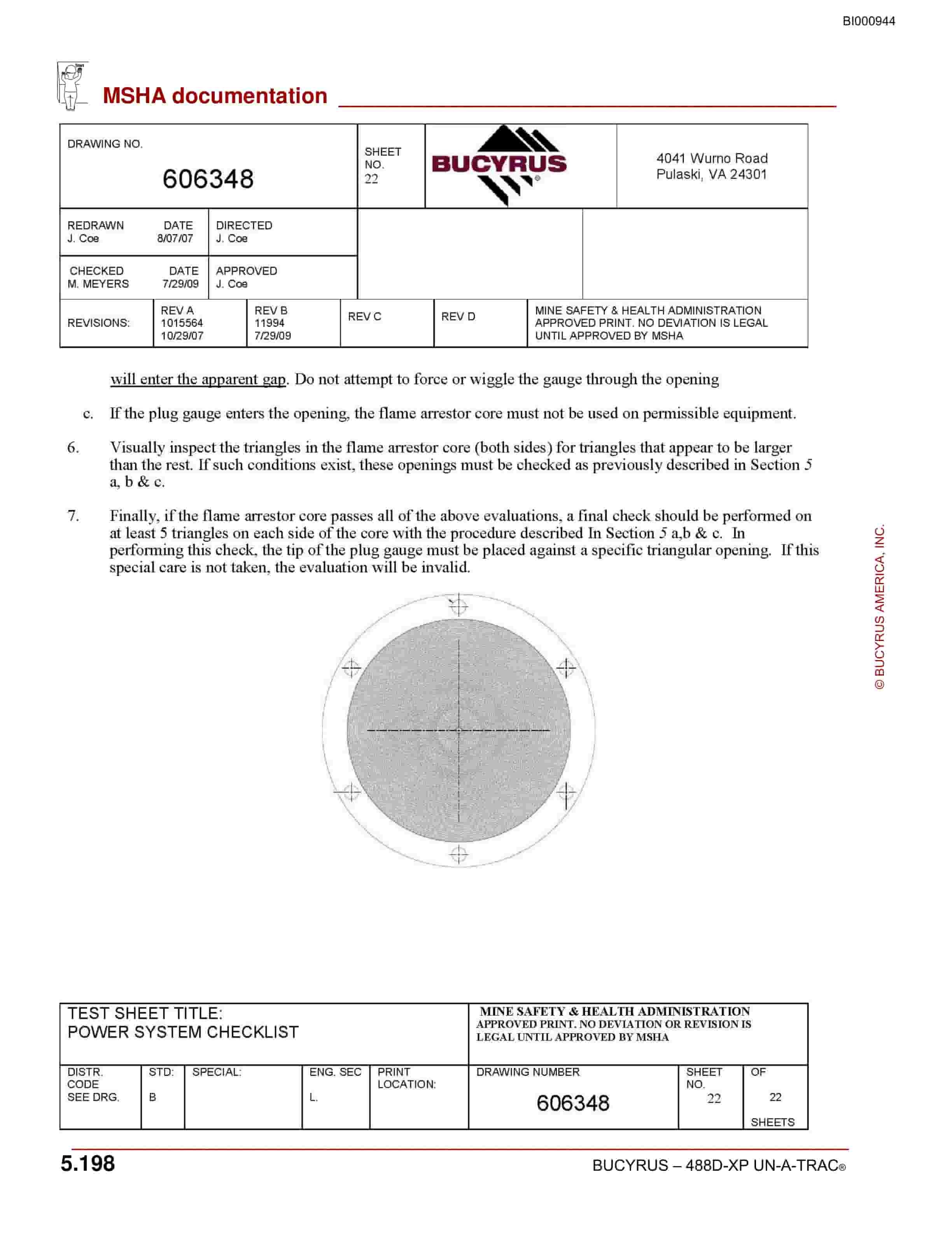 Bucyrus 488D-XP UN-A-TRAC Operation And Maintenance Manual BI000944-5