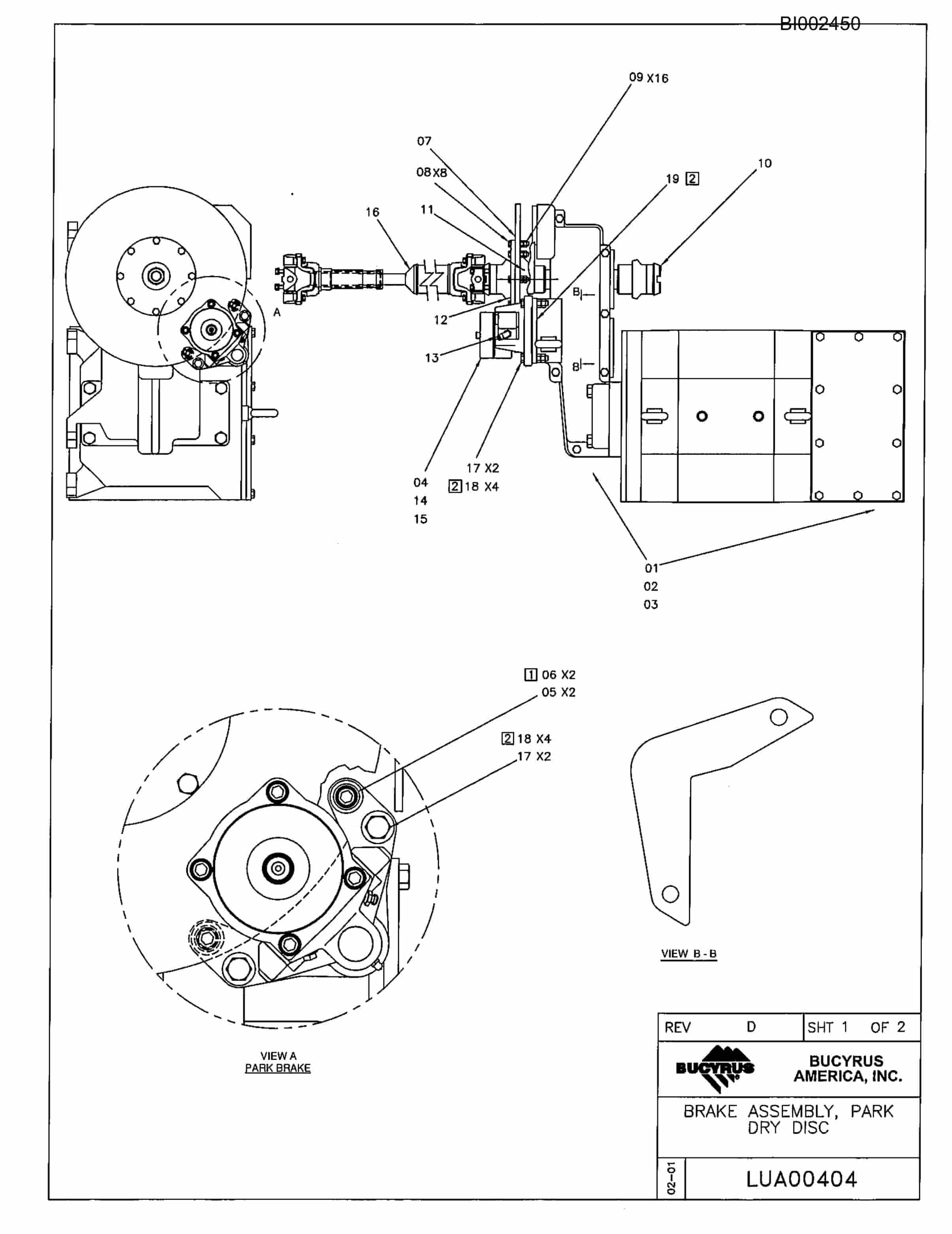 Bucyrus 488L Parts Catalog BI002450-3
