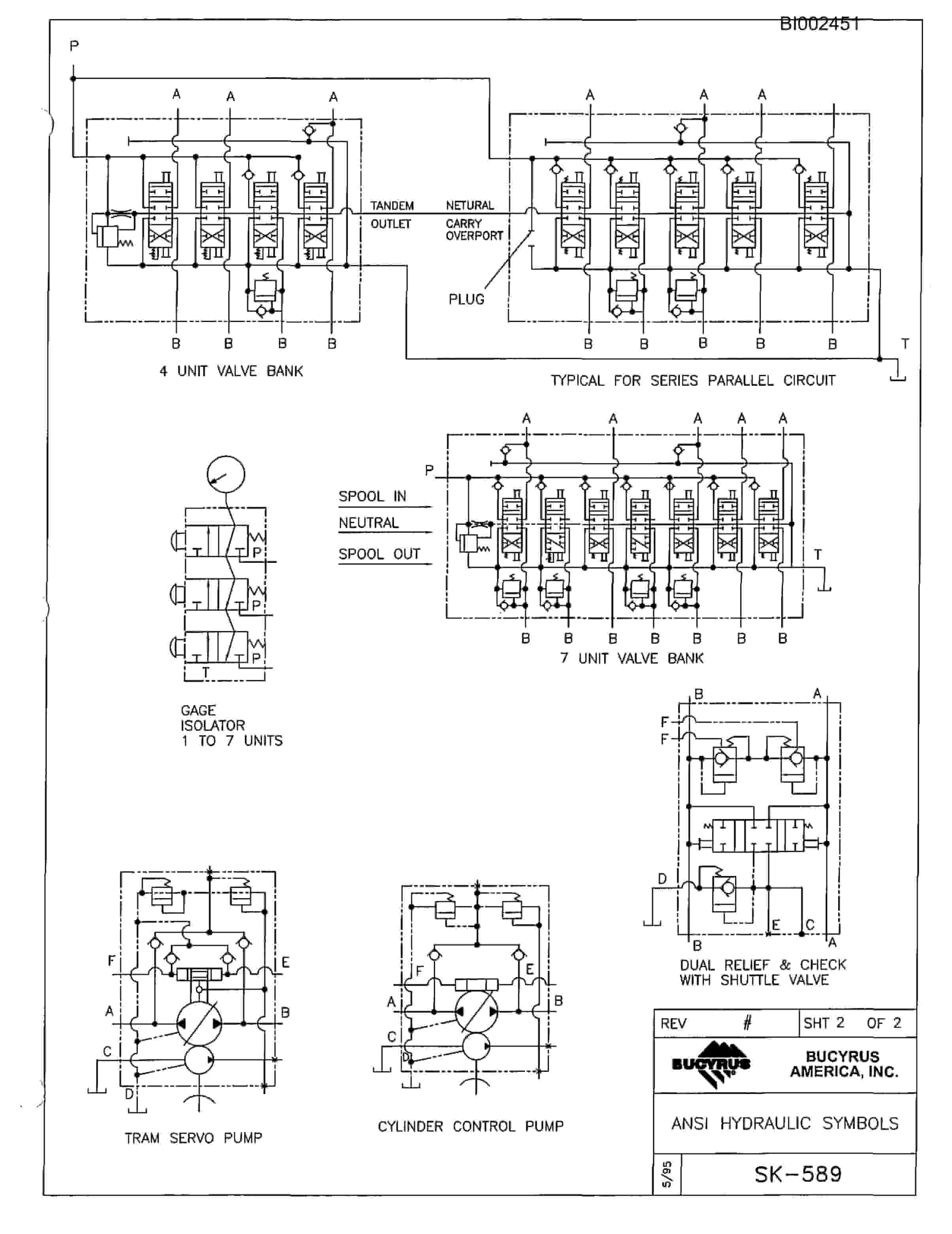 Bucyrus 488L Parts Catalog BI002451-5