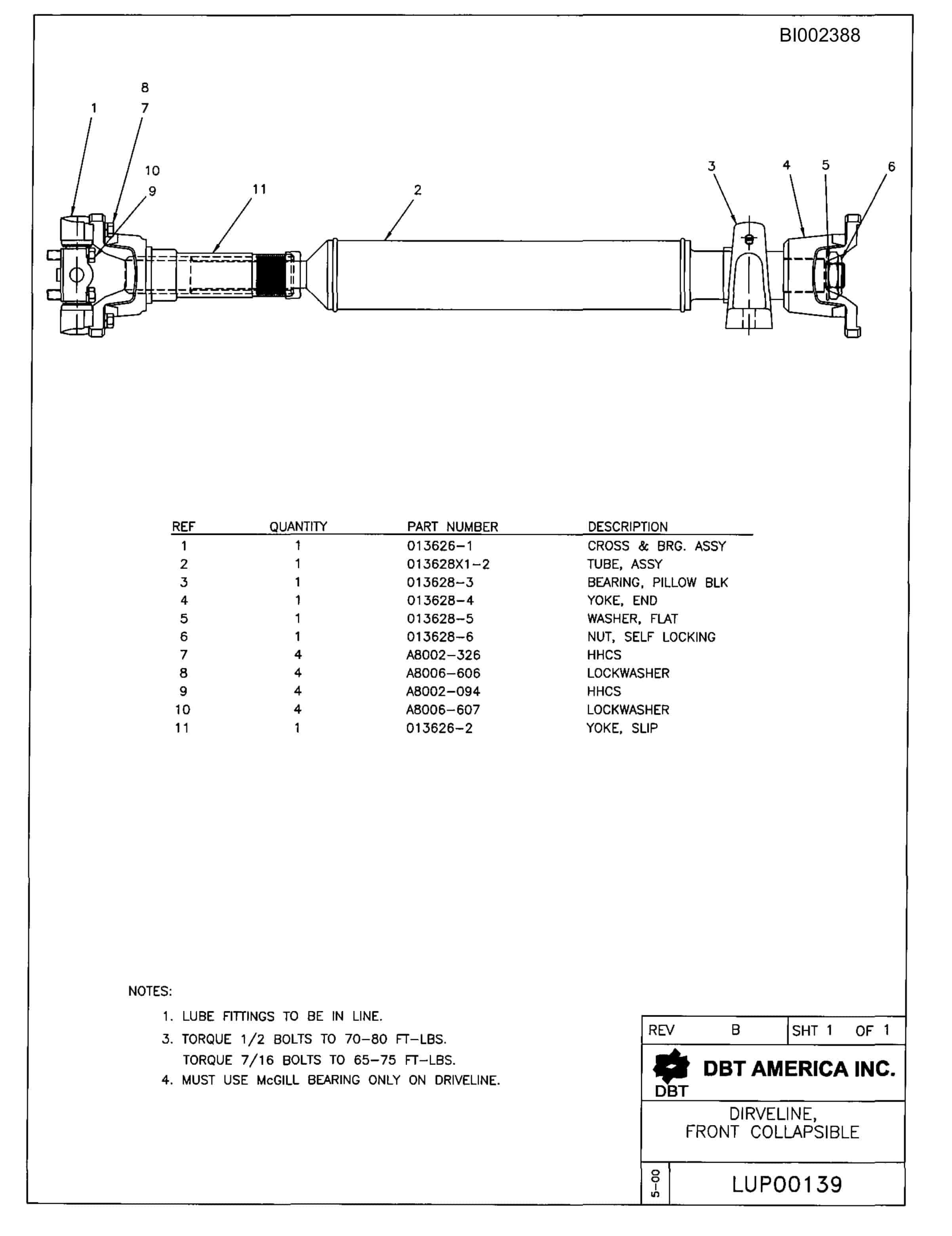Bucyrus 488LA Parts Catalog BI002388-3