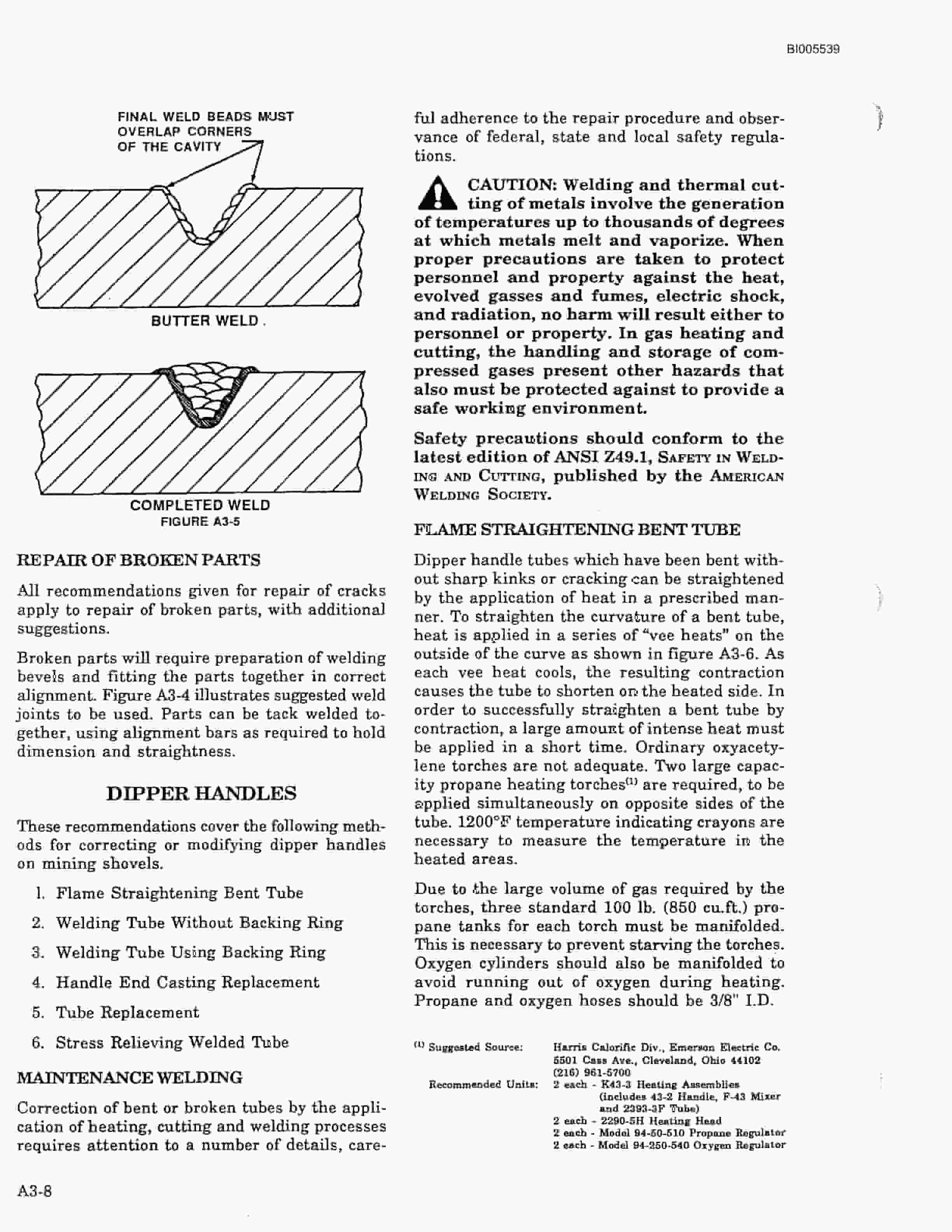 Bucyrus 495B Electric Mining Shovel Technical Manual BI005539-5