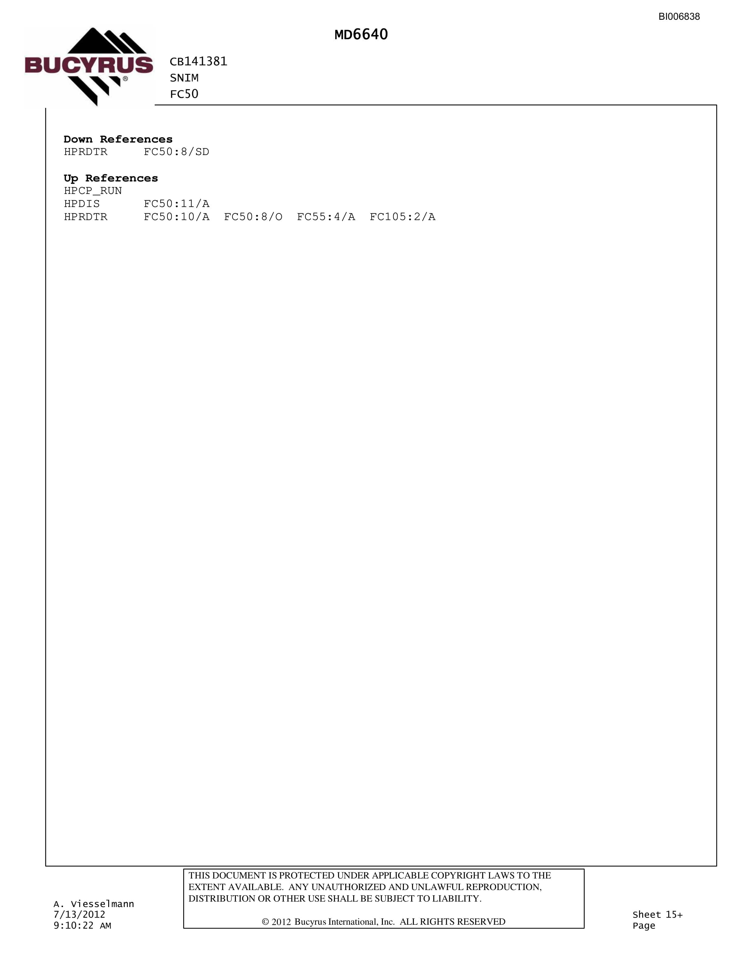 Bucyrus 49HR Blast Hole Drill Technical Manual BI006838-2
