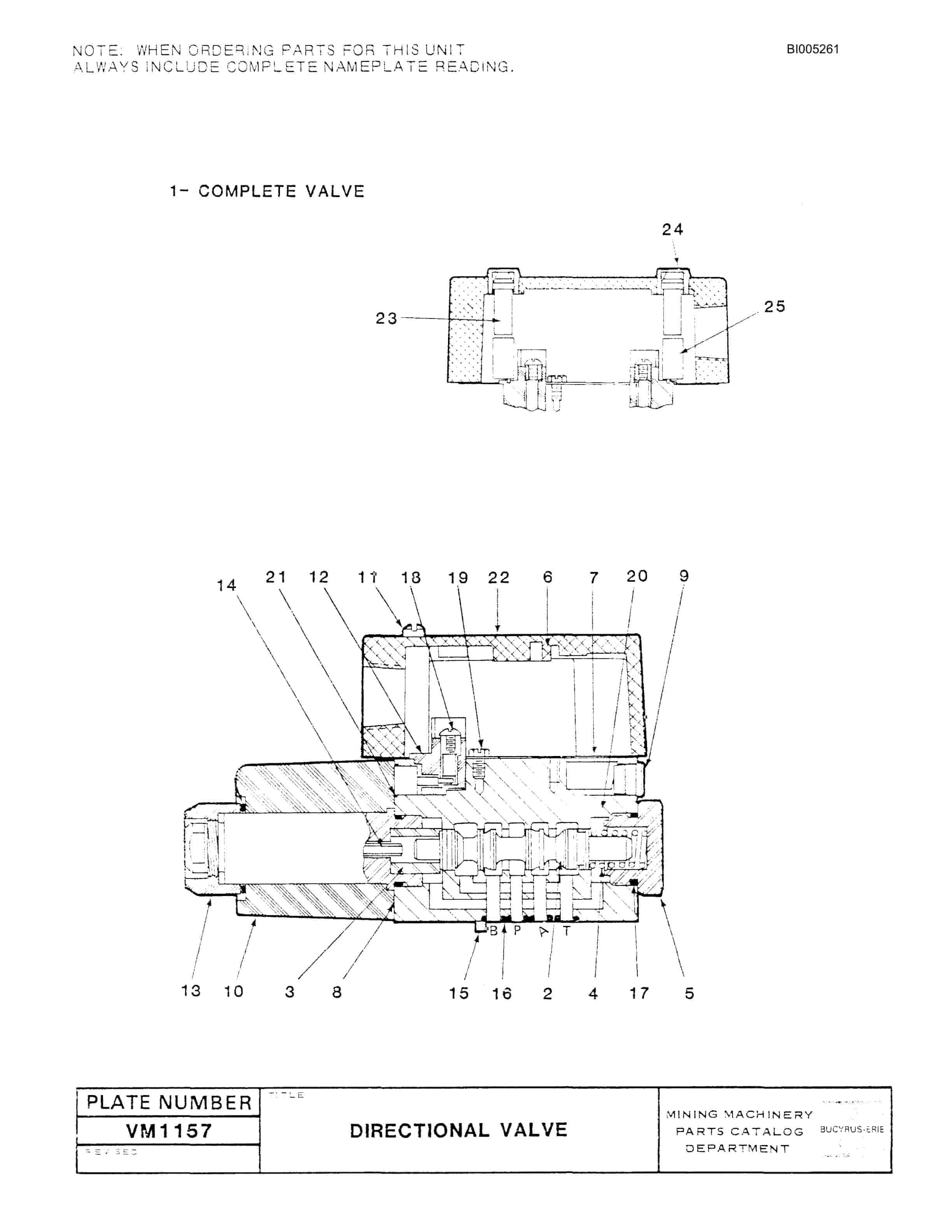 Bucyrus 49R Drill Parts Catalog BI005261-2