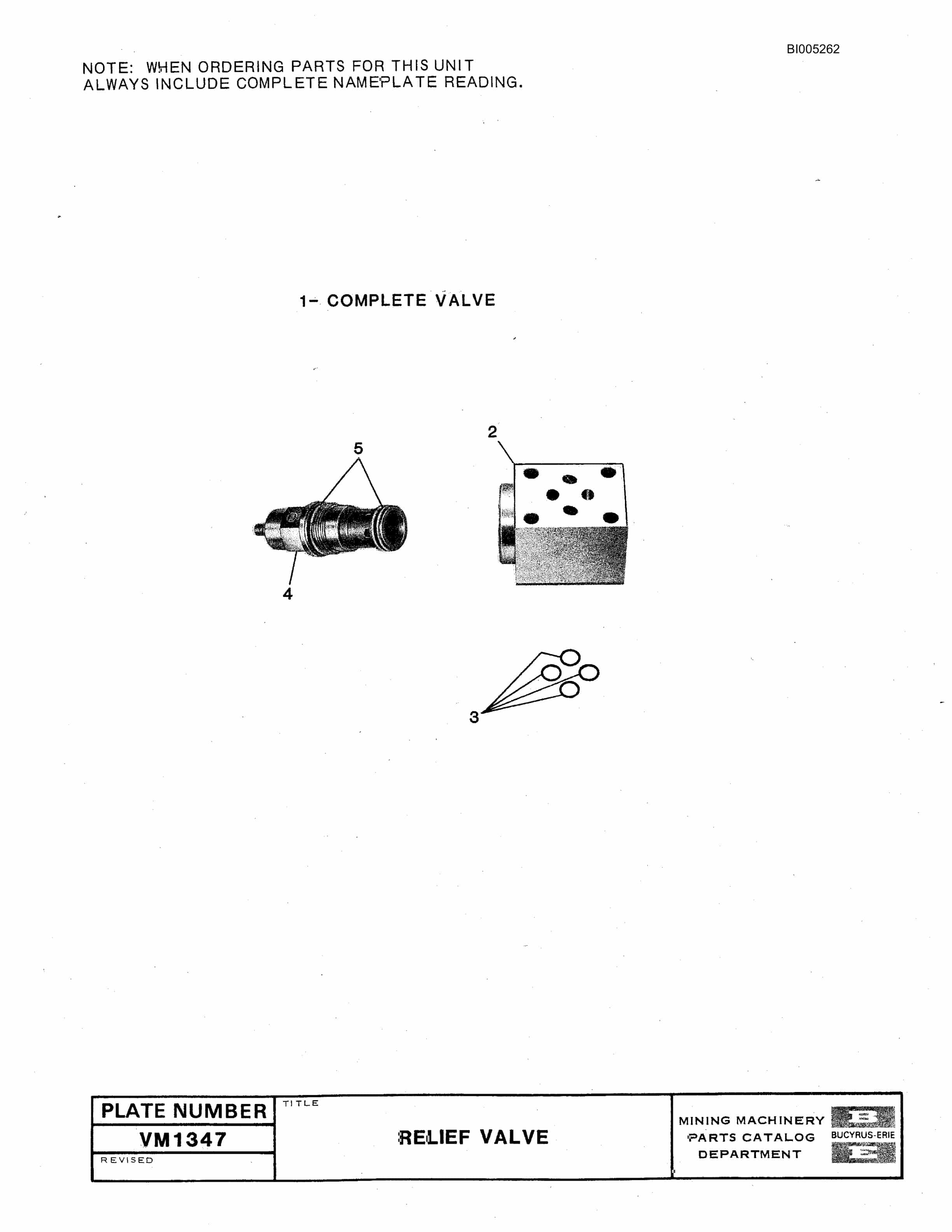 Bucyrus 49R Drill Parts Catalog BI005262-3