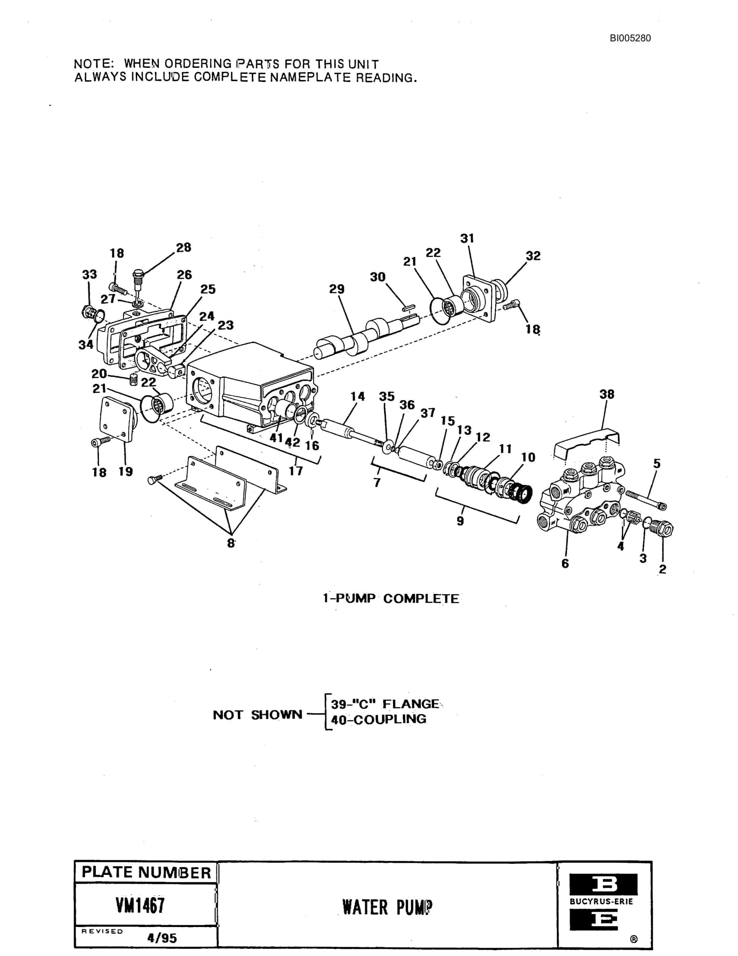 Bucyrus 49R3 Drill Parts Catalog BI005280-2