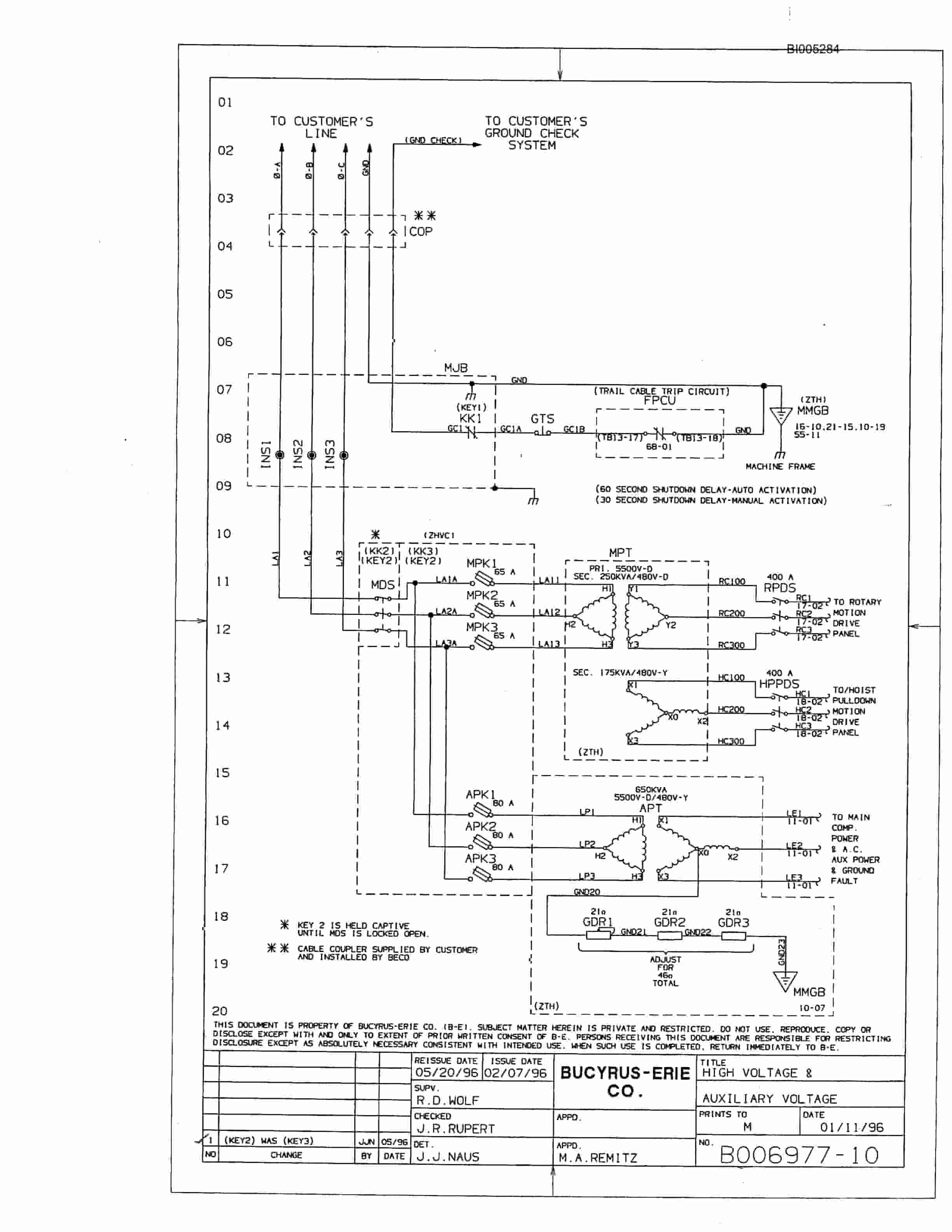 Bucyrus 49R3 Drill Parts Catalog BI005284-5