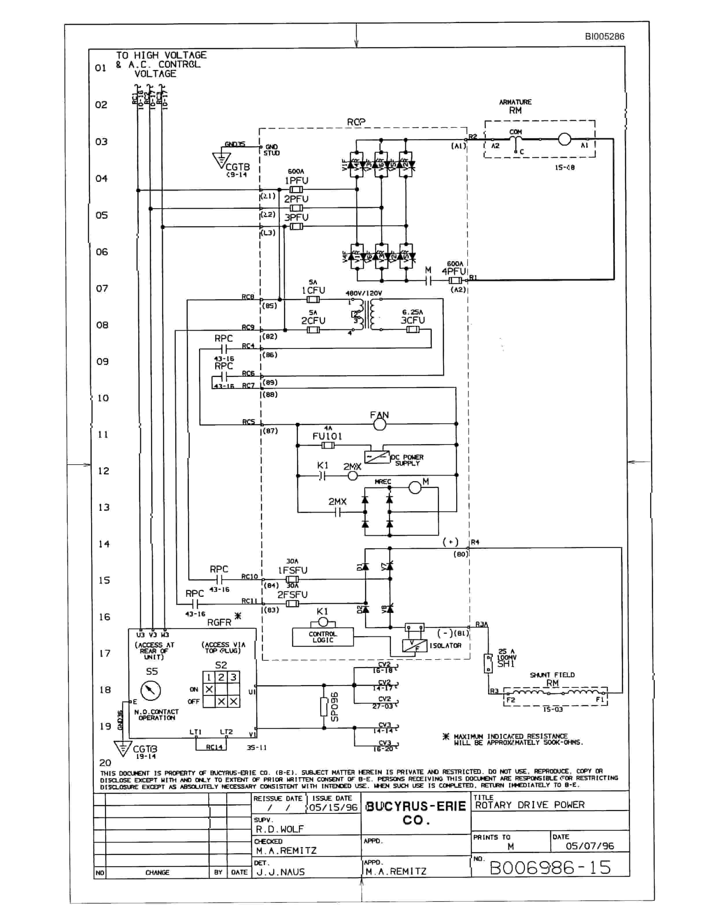 Bucyrus 49R3 Drill Parts Catalog BI005286-5