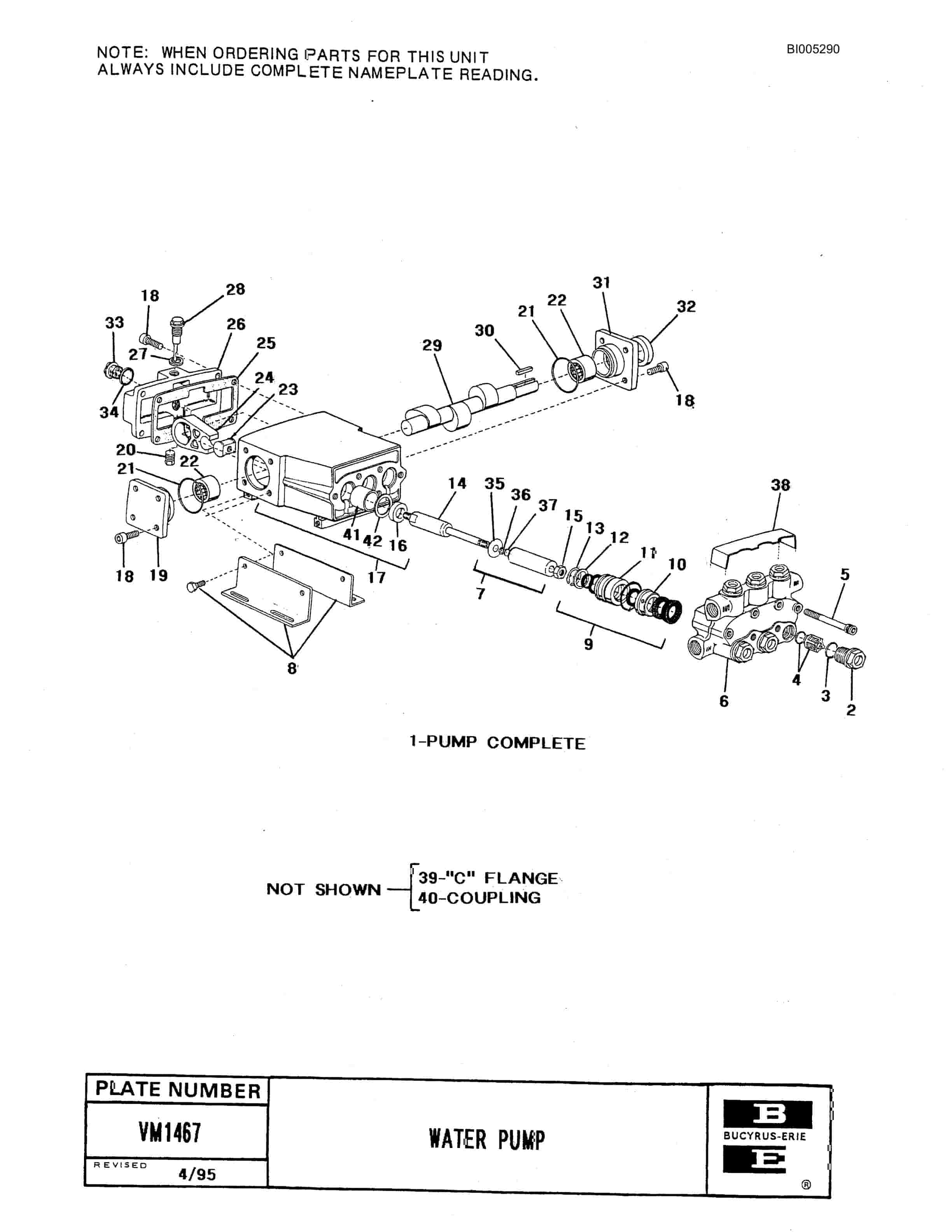 Bucyrus 49R3 Drill Parts Catalog BI005290-2