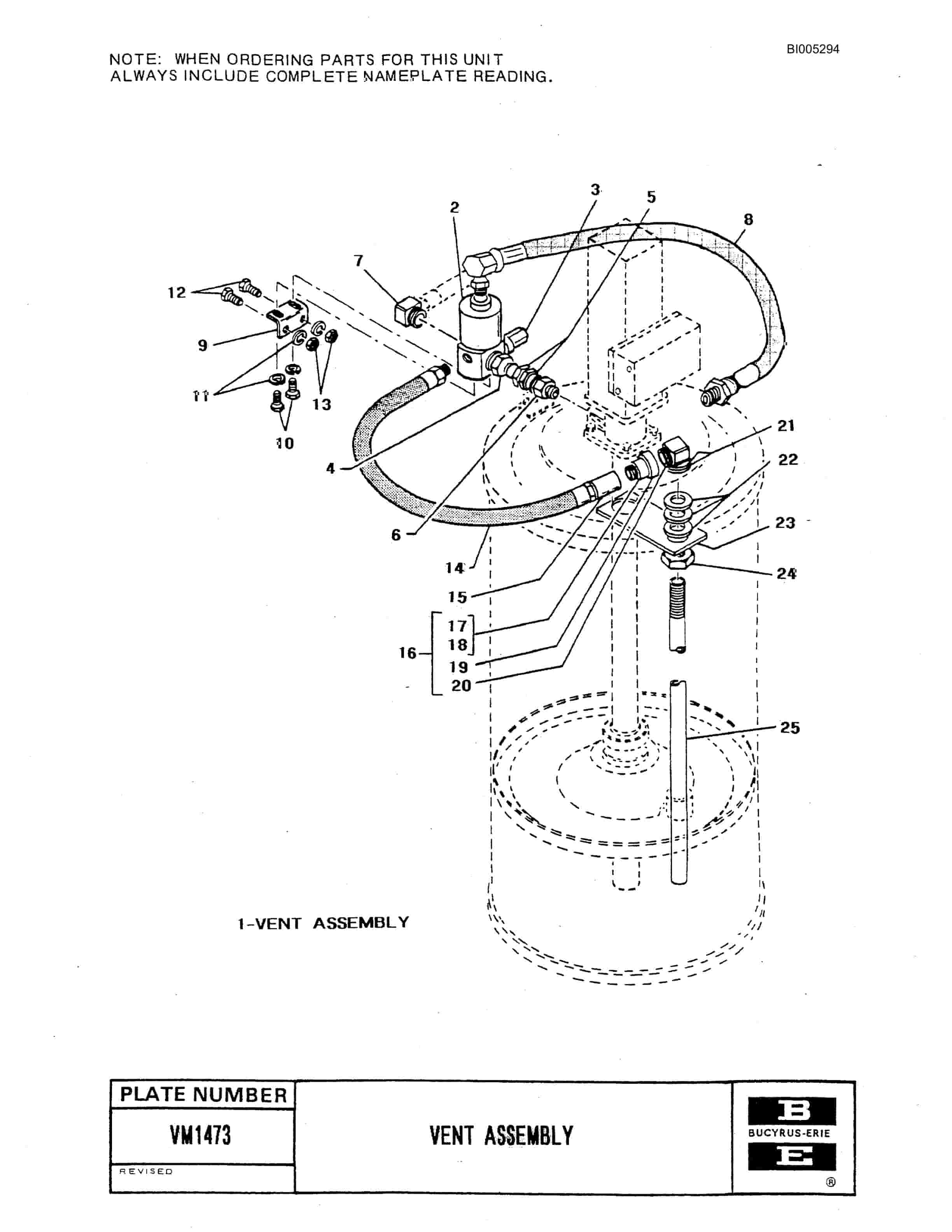 Bucyrus 49R3 Drill Parts Catalog BI005294-2
