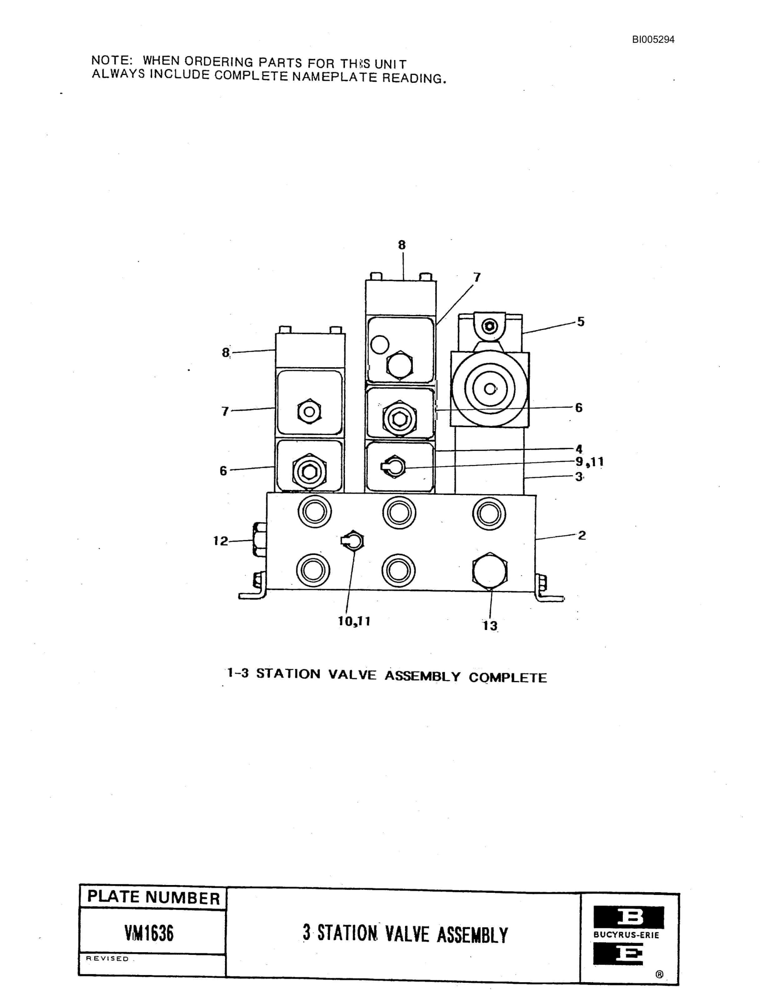 Bucyrus 49R3 Drill Parts Catalog BI005294-4