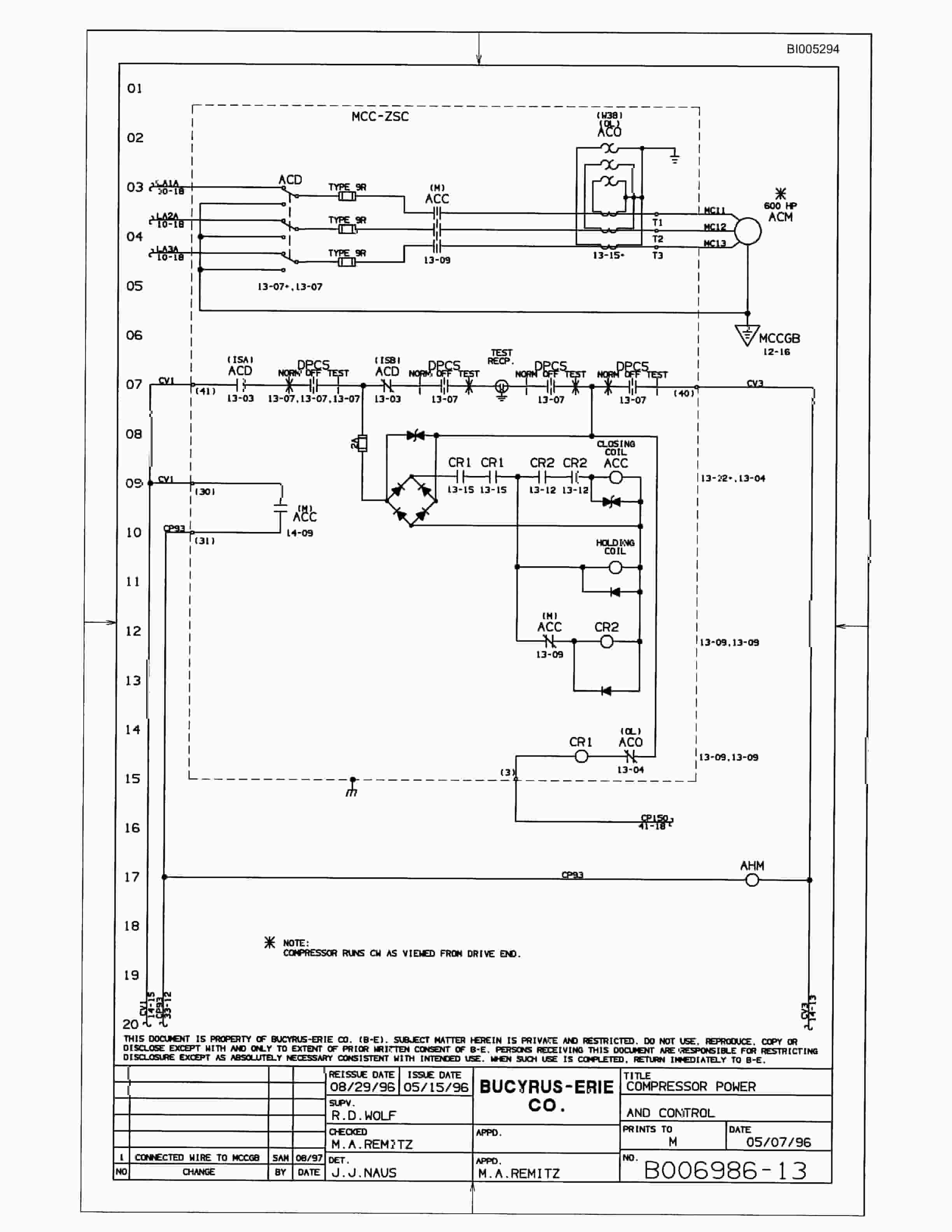 Bucyrus 49R3 Drill Parts Catalog BI005294-5