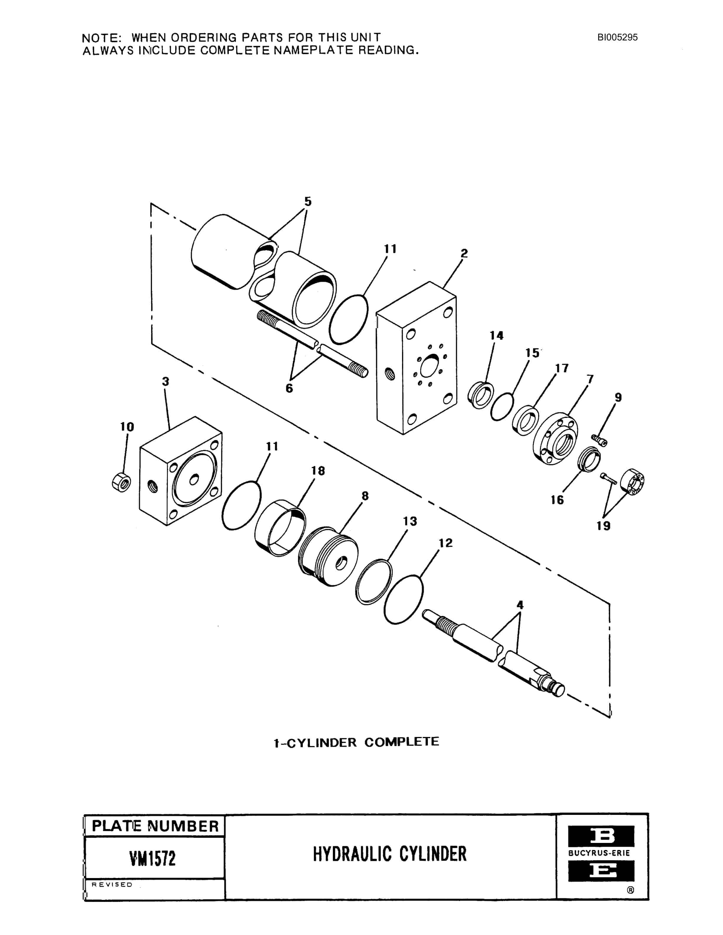 Bucyrus 49R3 Drill Parts Catalog BI005295-3