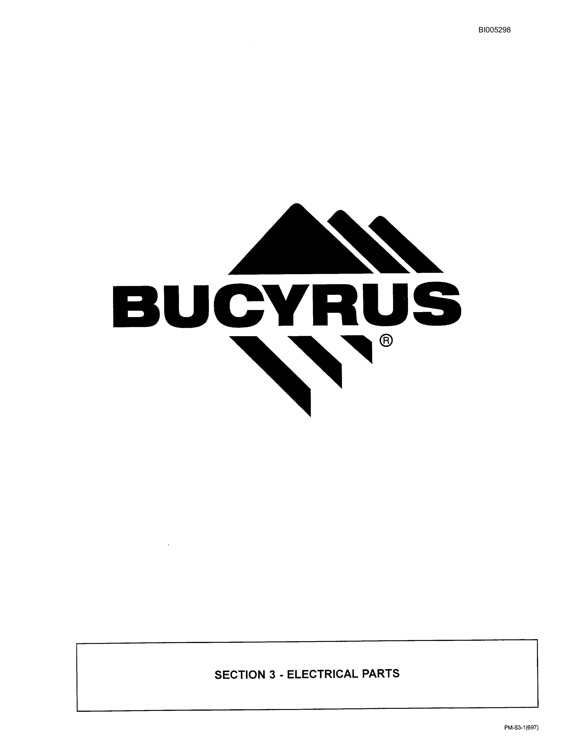 Bucyrus 49R3 Drill Parts Catalog BI005298-3