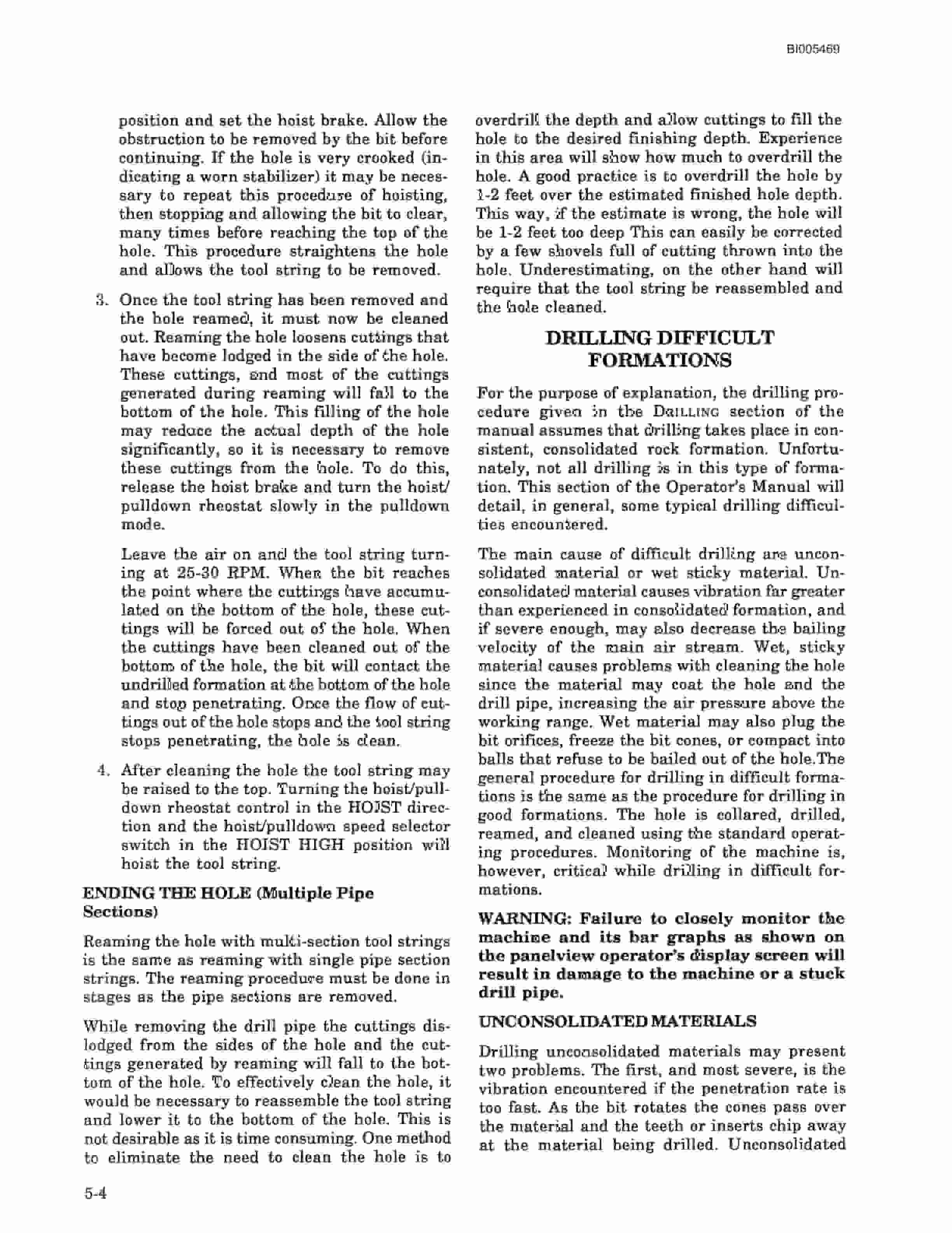 Bucyrus 49RII Diesel, Electric Blast Hole Drill Technical Manual BI005469-5