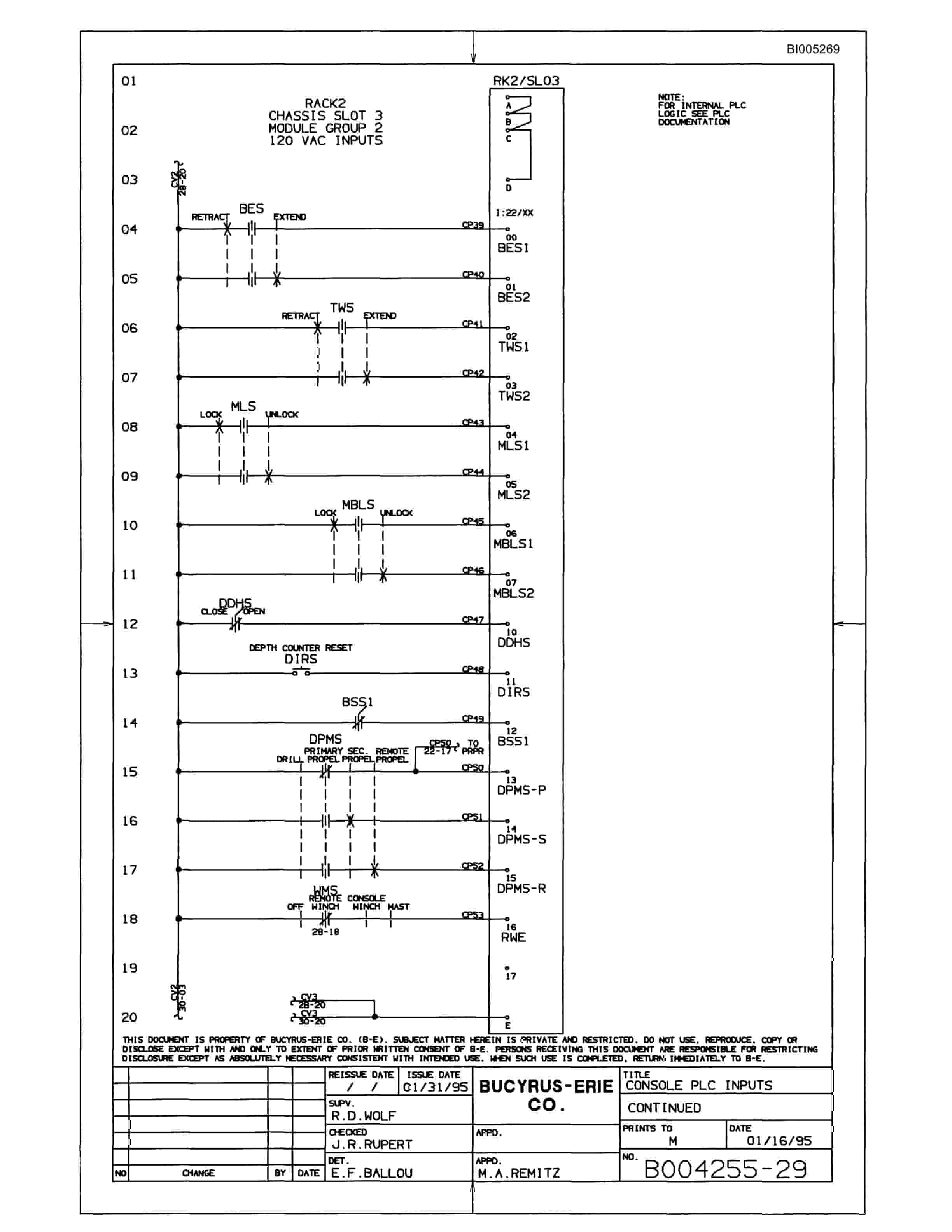 Bucyrus 49RII Drill Parts Catalog BI005269-5