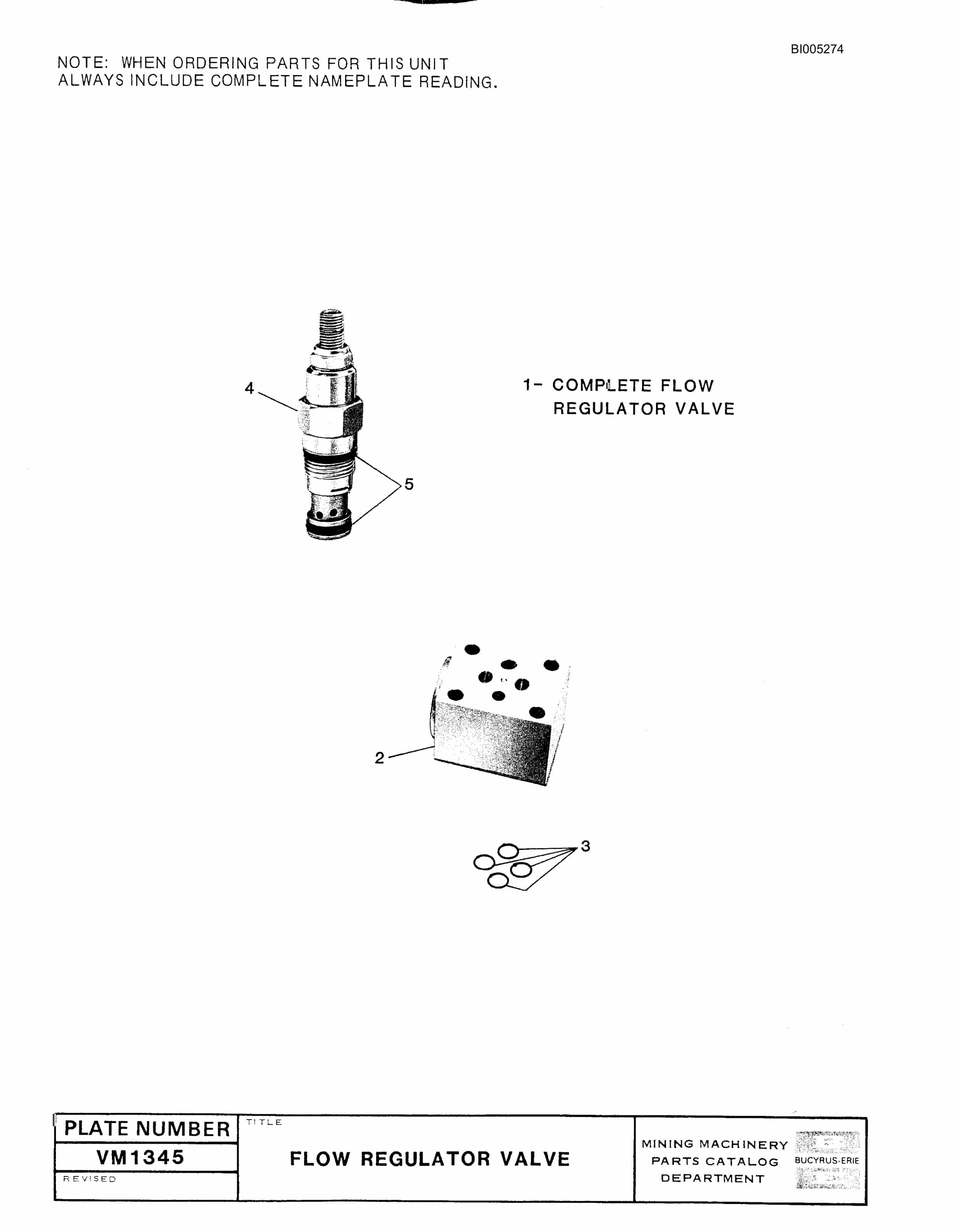 Bucyrus 49RII Drill Parts Catalog BI005274-2