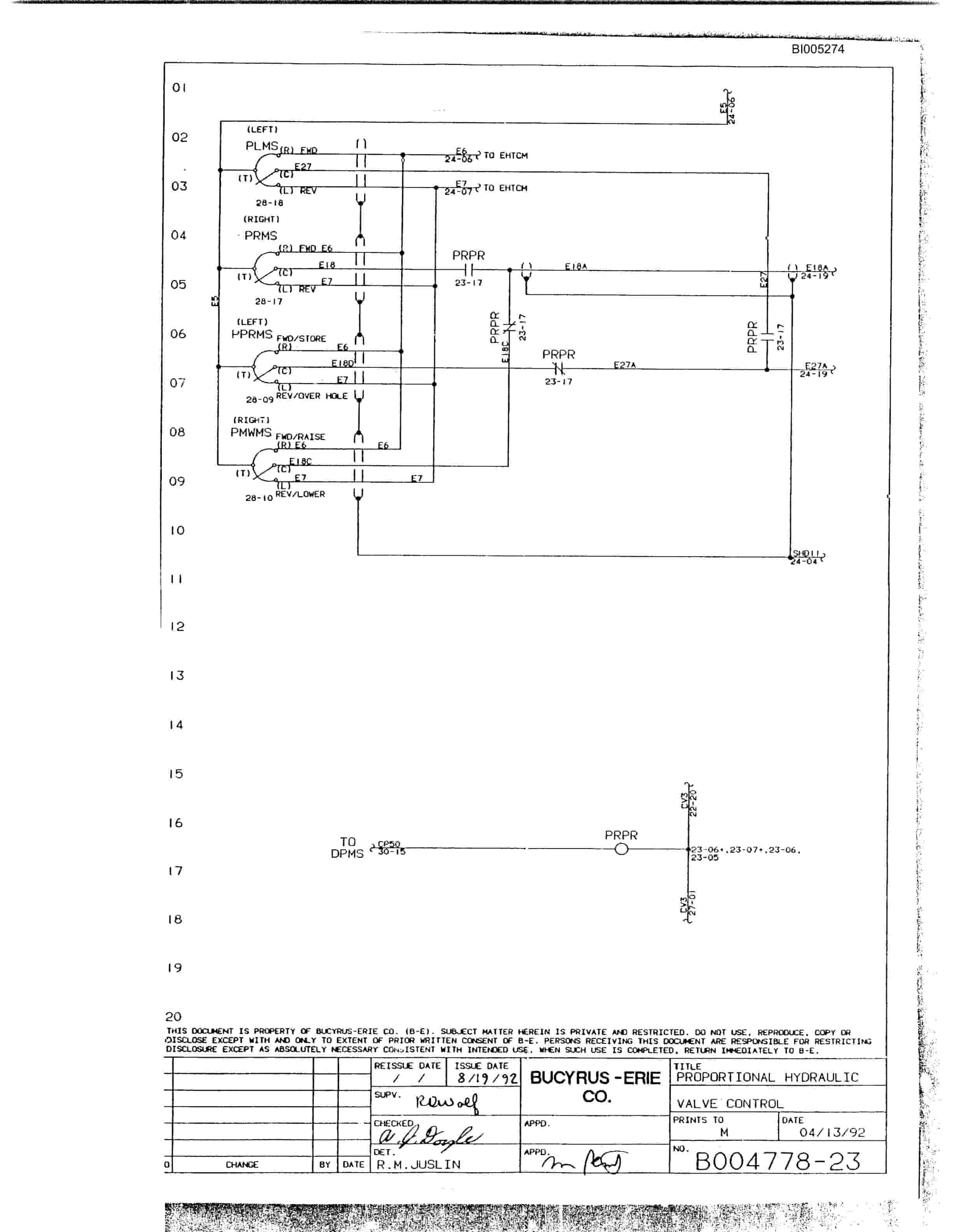 Bucyrus 49RII Drill Parts Catalog BI005274-5