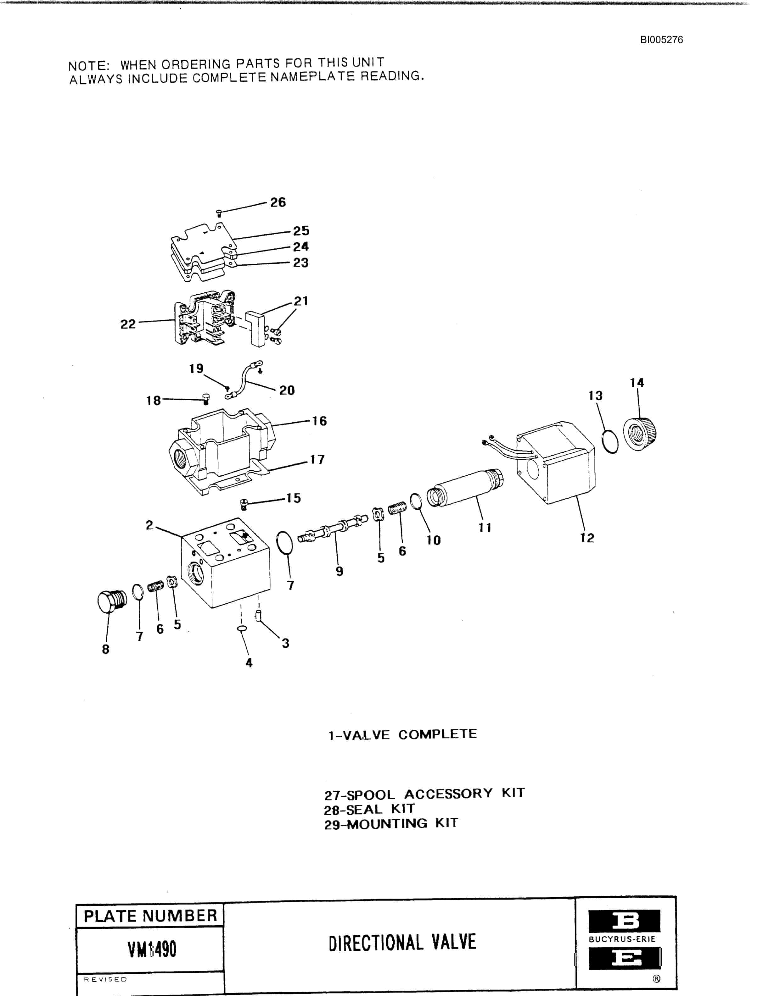 Bucyrus 49RII Drill Parts Catalog BI005276-3