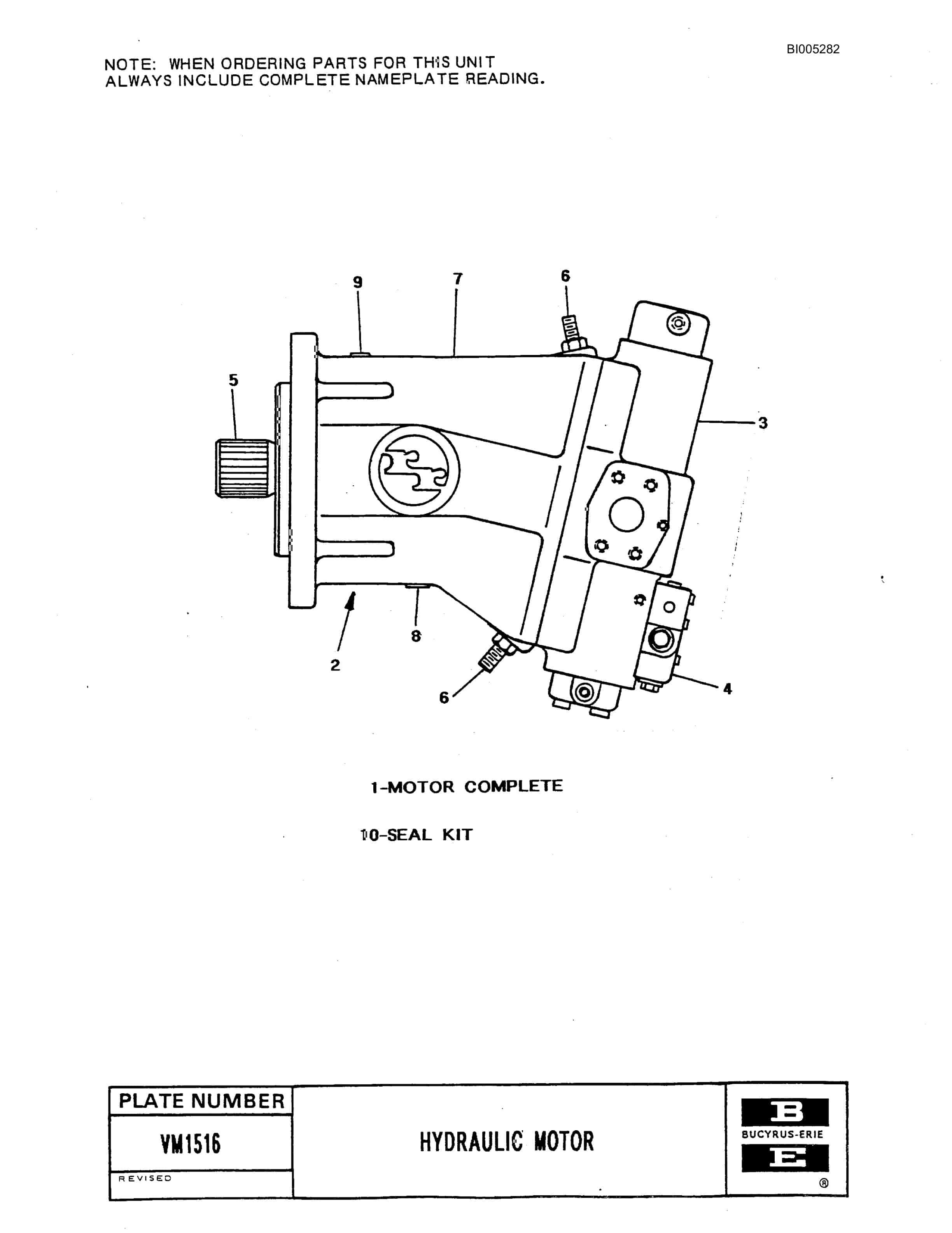 Bucyrus 49RII Drill Parts Catalog BI005282-4