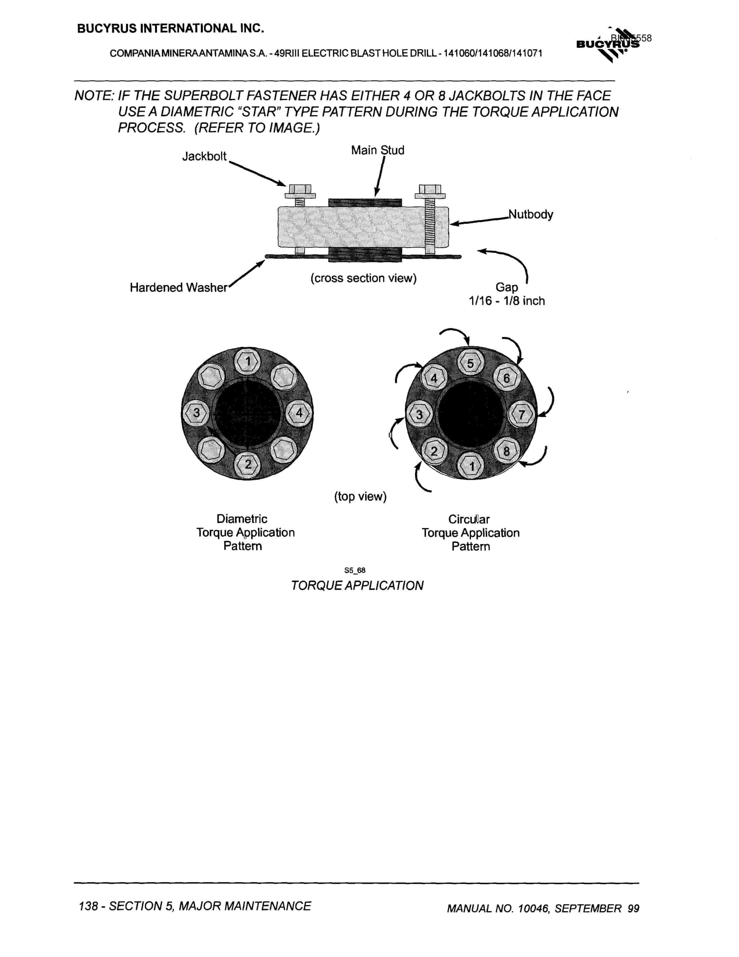 Bucyrus 49RIII Blast Hole Drill Technical Manual BI005558-5