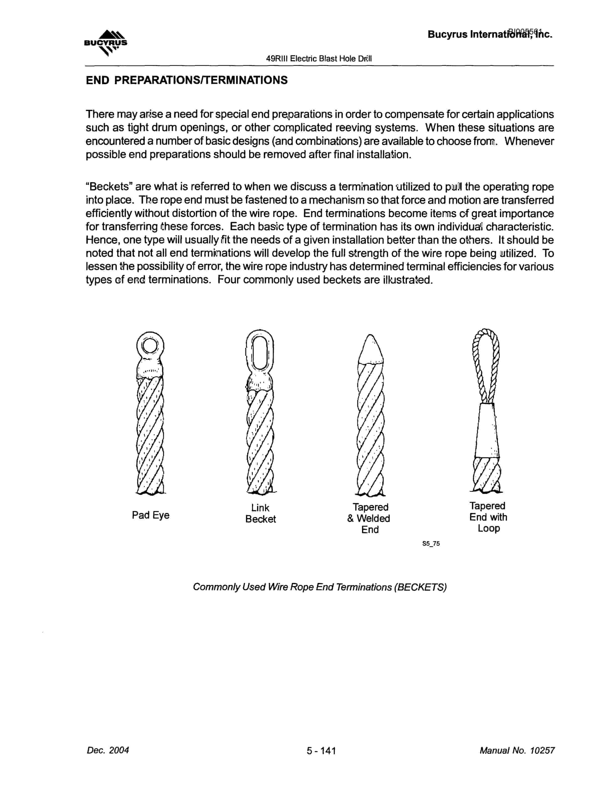 Bucyrus 49RIII Blast Hole Drill Technical Manual BI005561-3