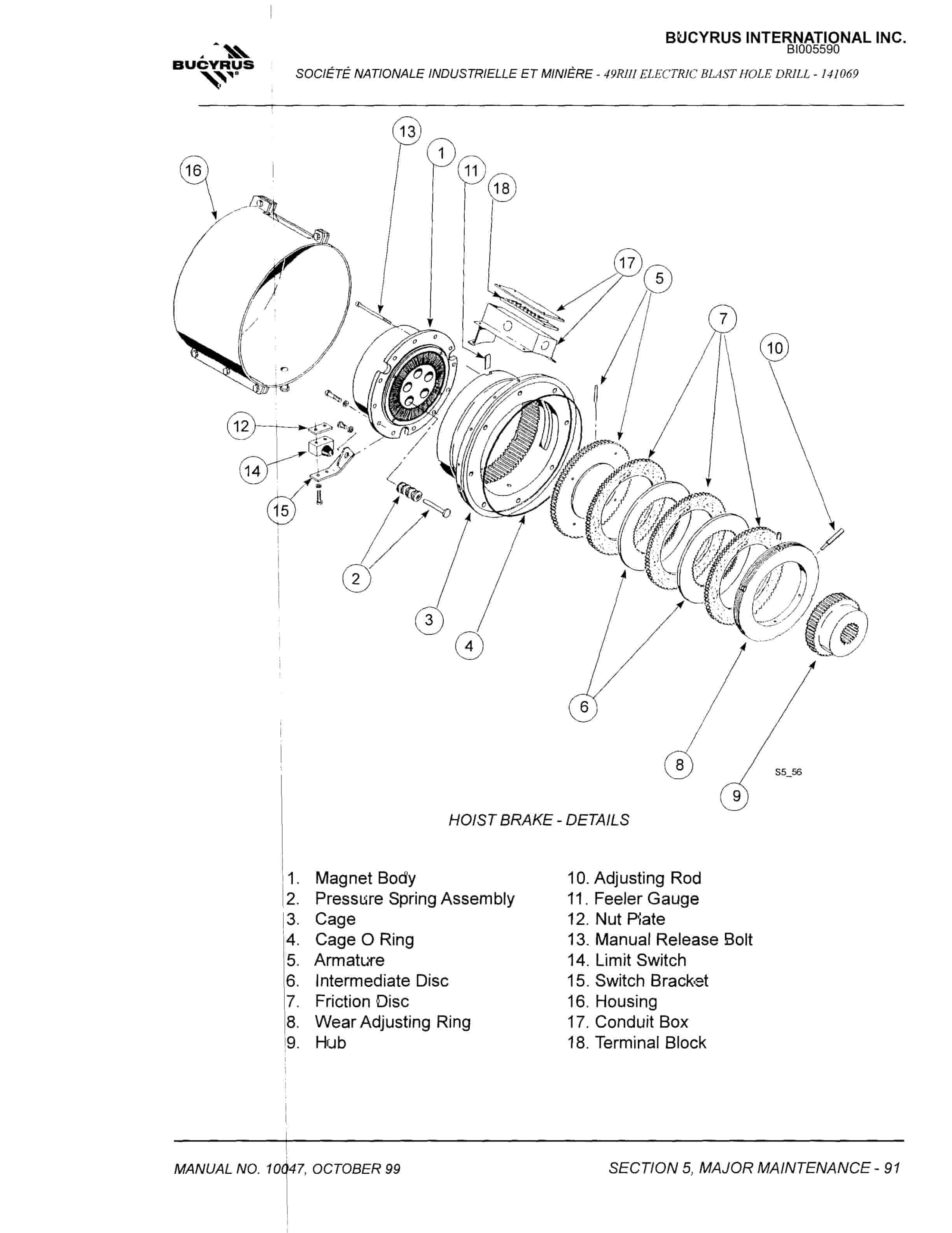 Bucyrus 49RIII Blast Hole Drill Technical Manual BI005590-3