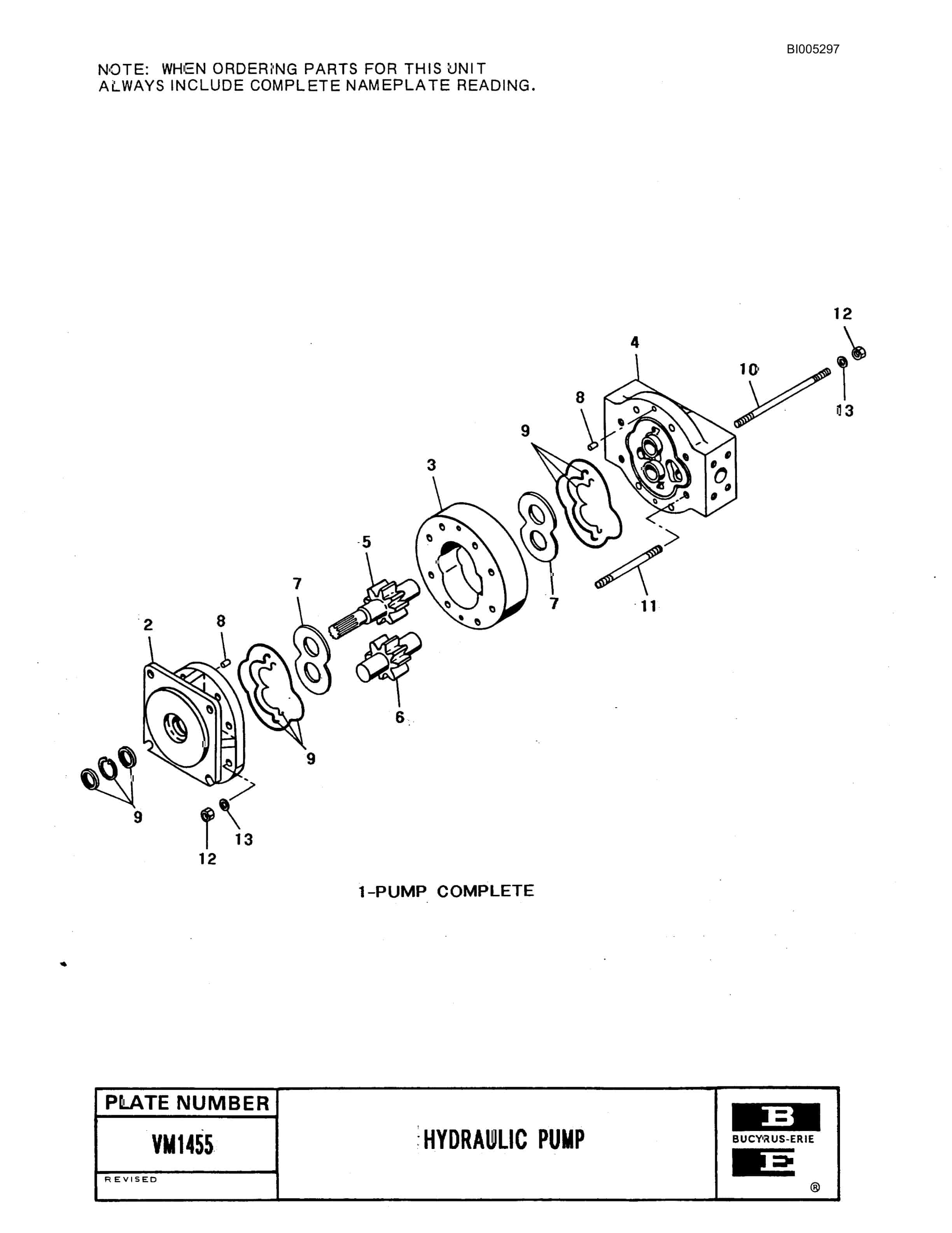 Bucyrus 49RIII Electric Blast Hole Drill Parts Catalog BI005297-2