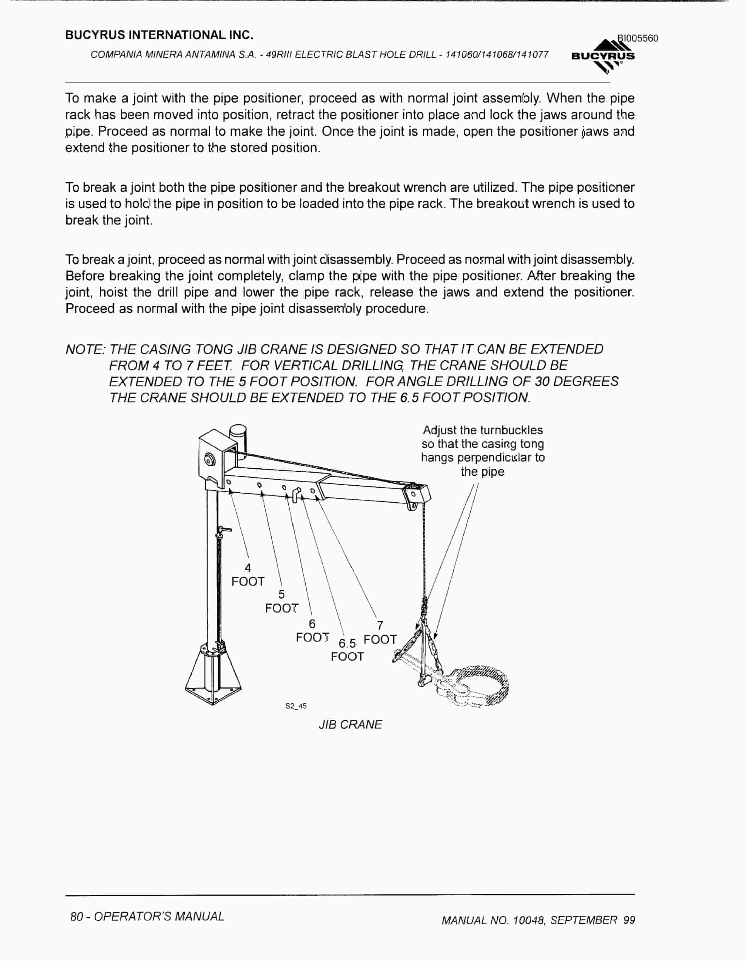 Bucyrus 49RIII Electric Blast Hole Drill Technical Manual BI005560-4