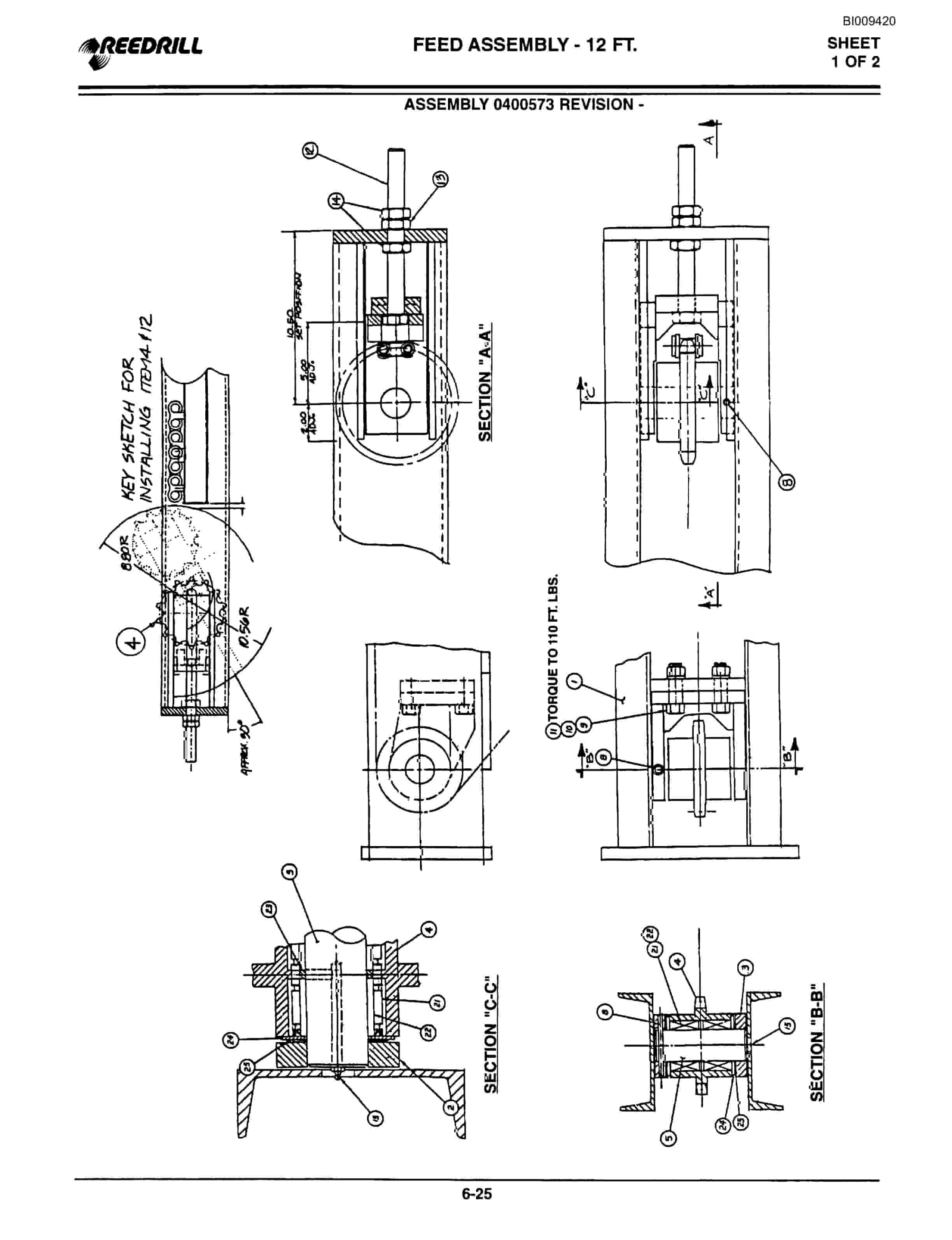 Bucyrus 5000 Self Contained Hydraulic Track Drill Parts Catalog BI009420-3