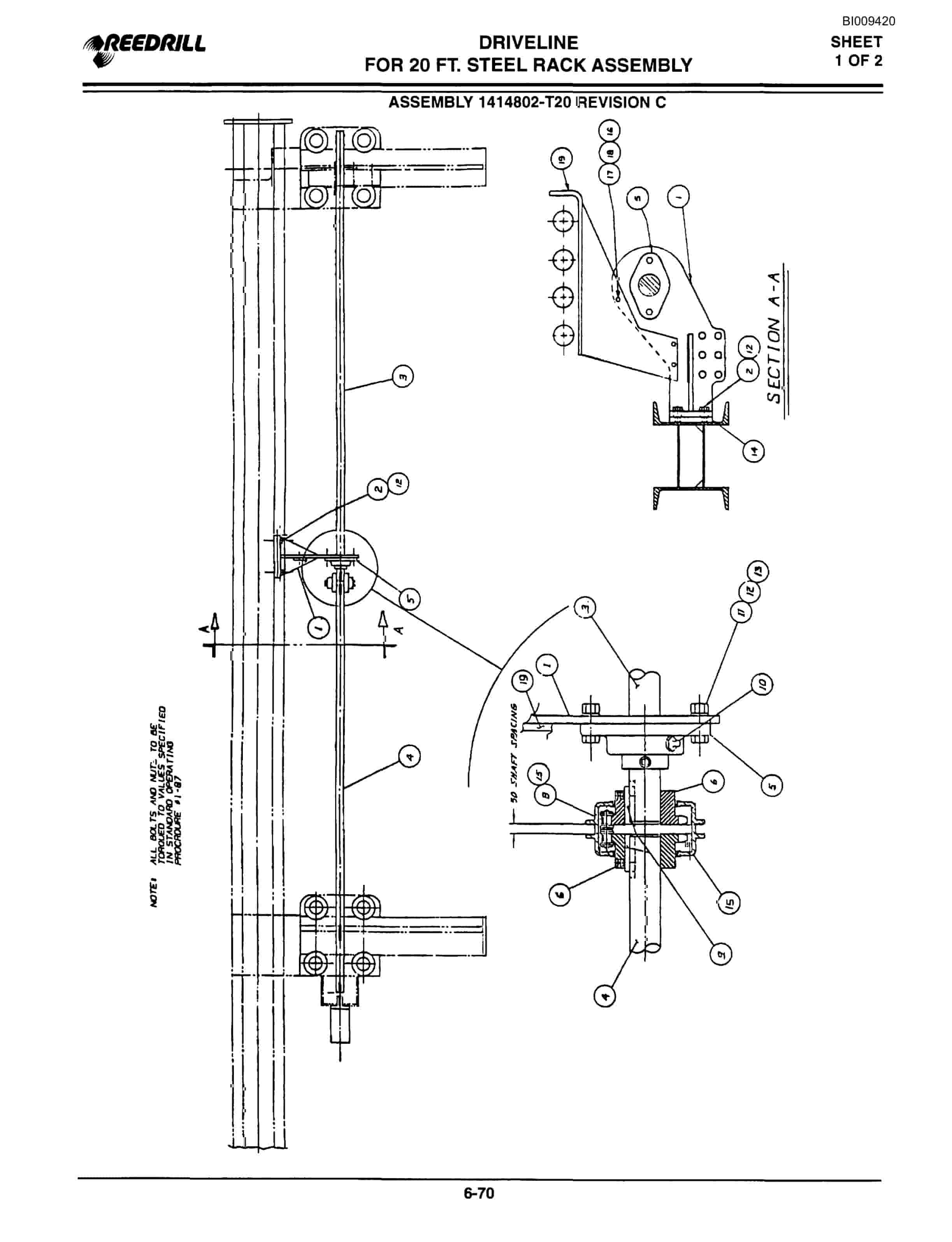 Bucyrus 5000 Self Contained Hydraulic Track Drill Parts Catalog BI009420-4