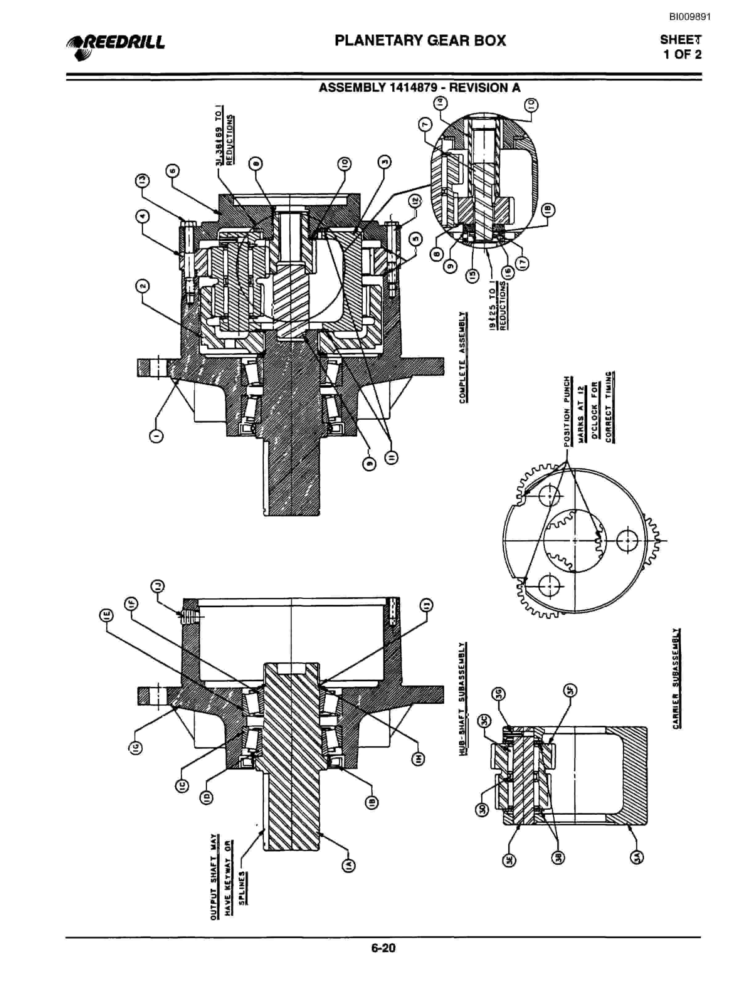 Bucyrus 5000 Self Contained Hydraulic Track Drill Parts Catalog BI009891-3