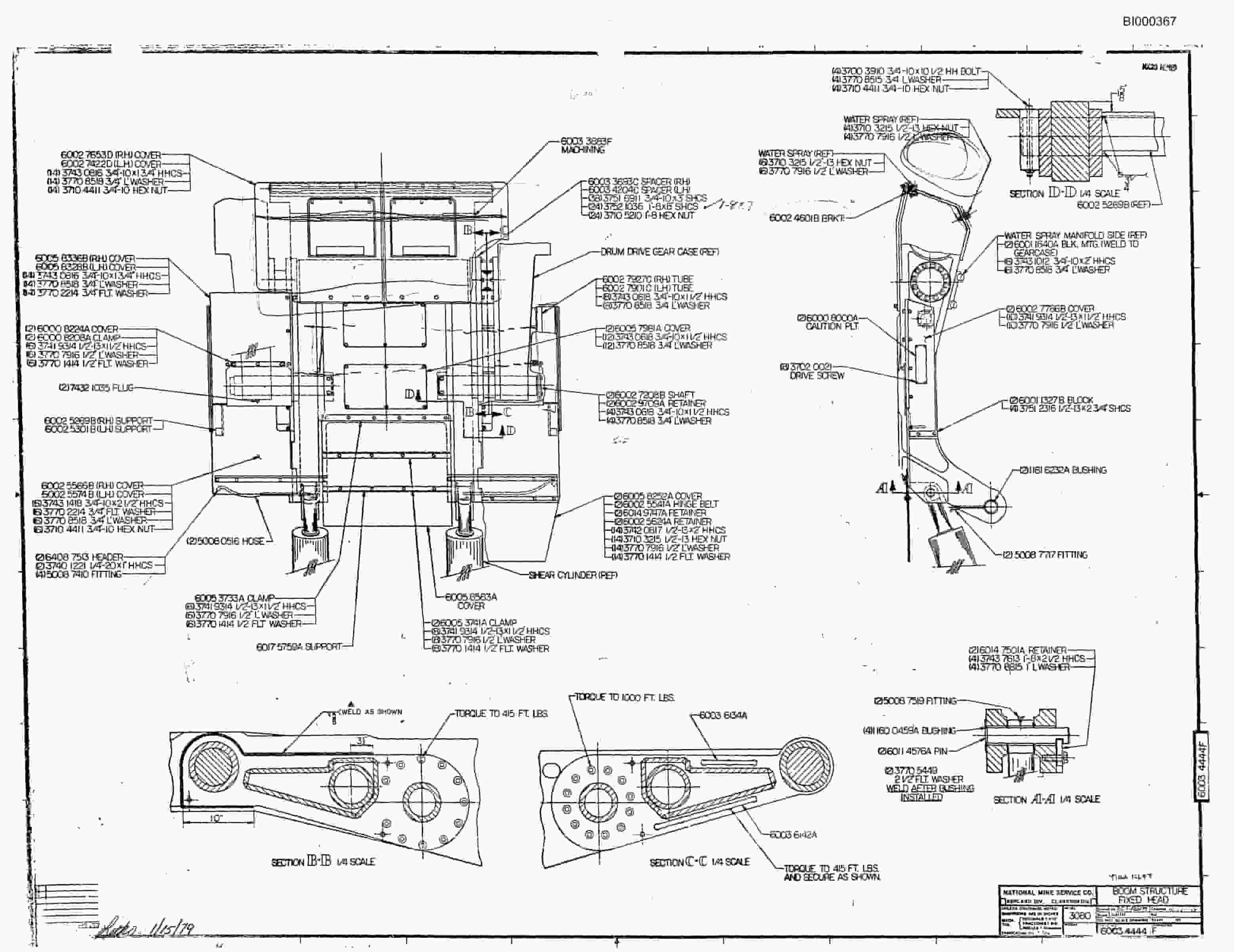 Bucyrus 5012 N Drum Miner Parts Catalog BI000367-3