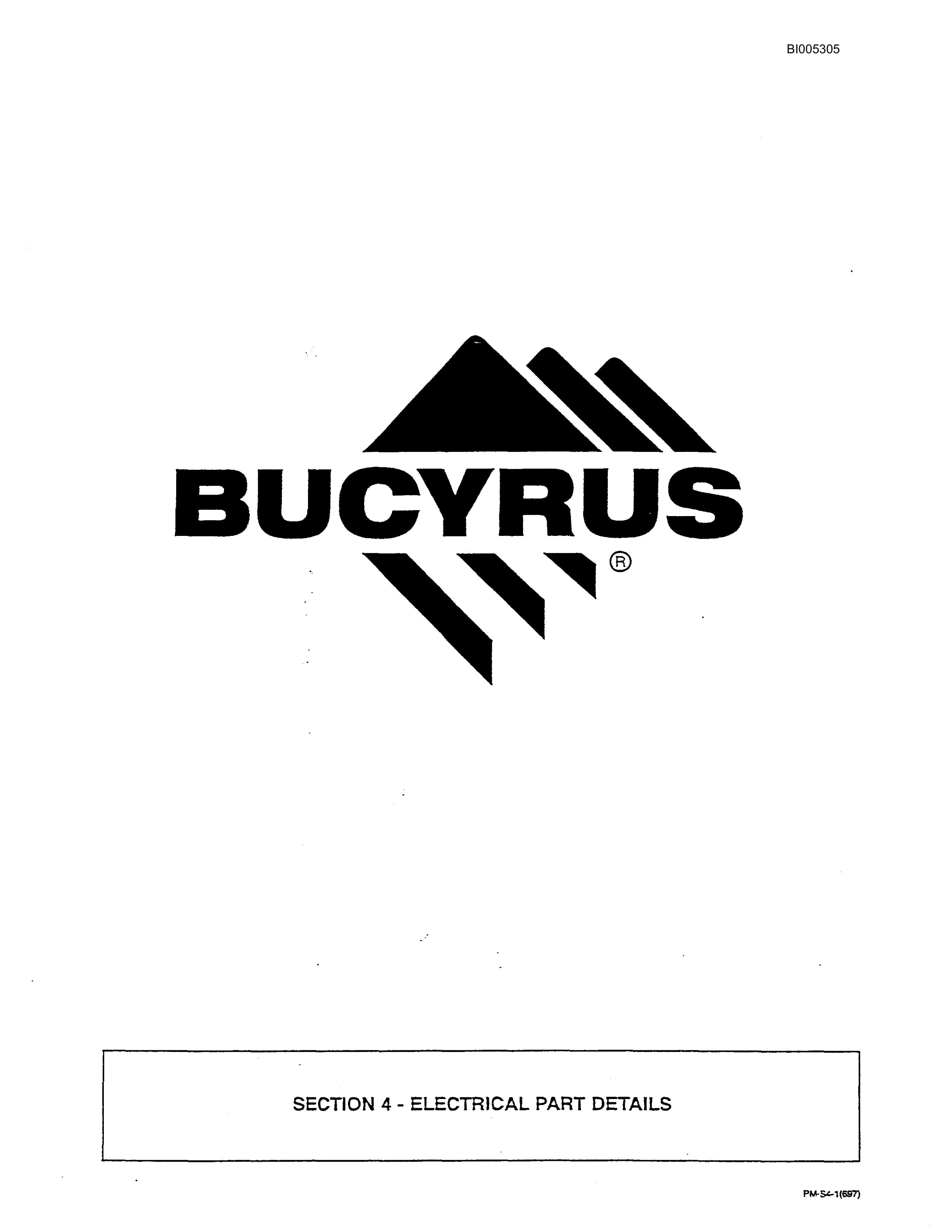 Bucyrus 59R Drill Parts Catalog BI005305-5
