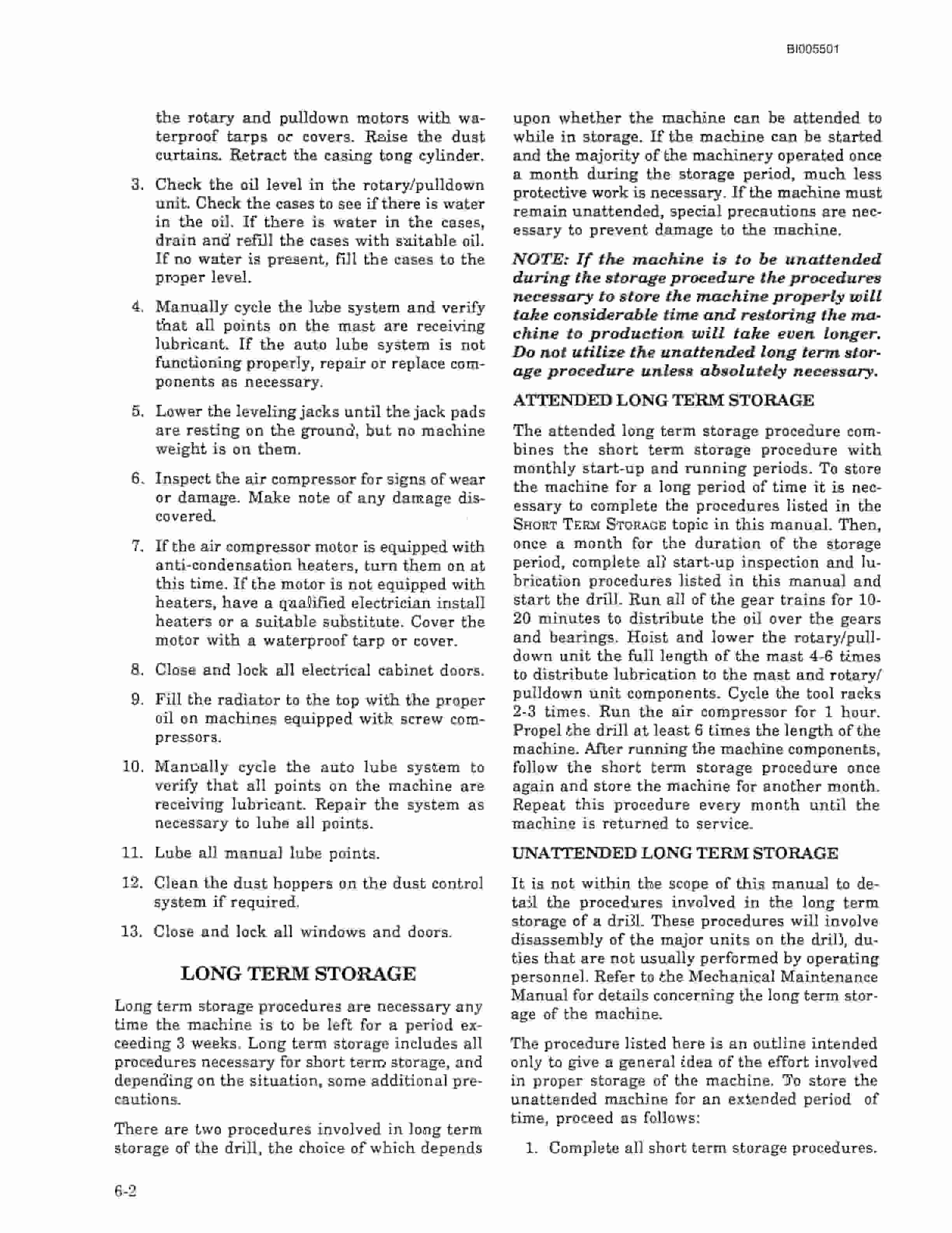 Bucyrus 59R Electric Blast Hole Drill Technical Manual BI005501-3