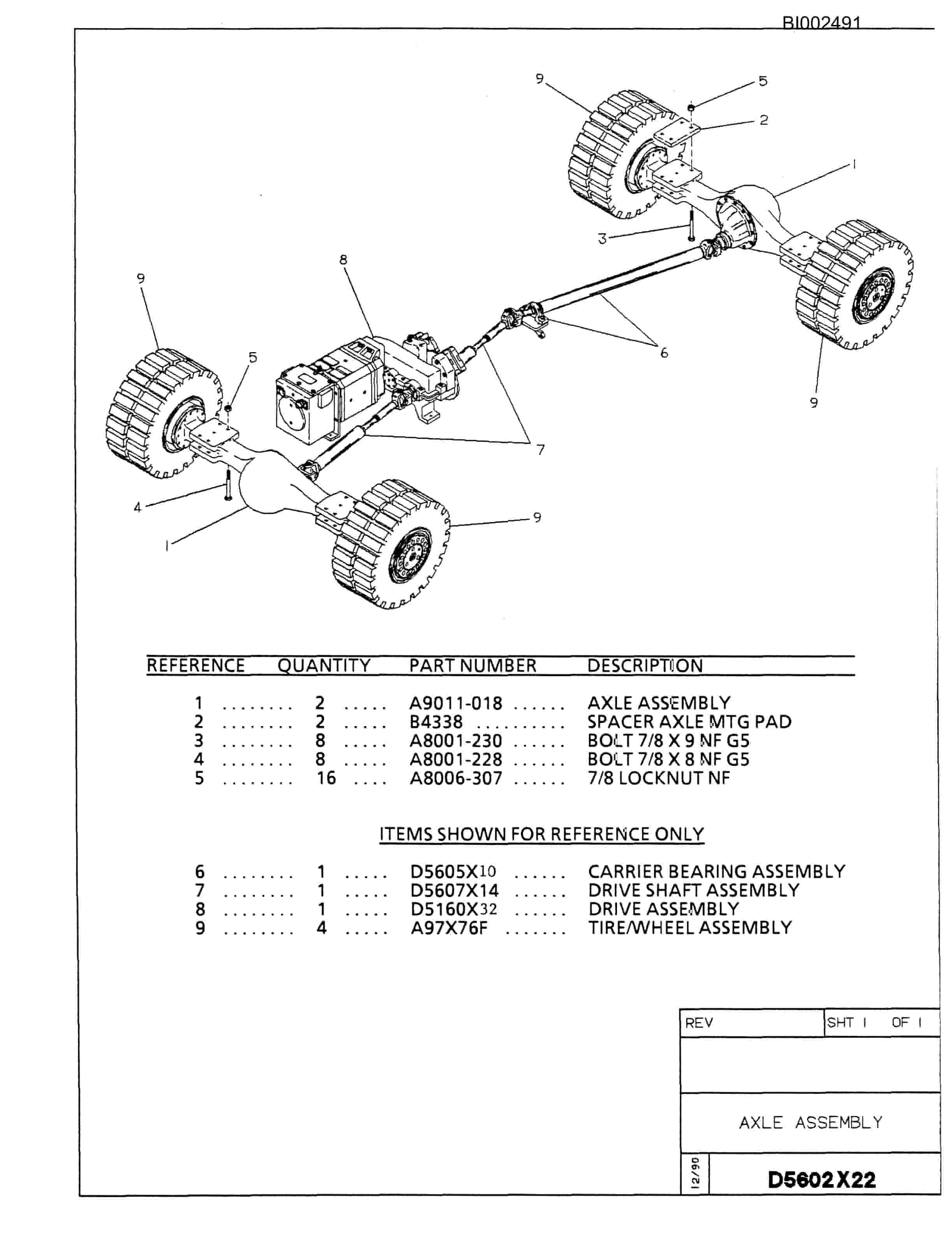 Bucyrus 601 Parts Catalog BI002491-3