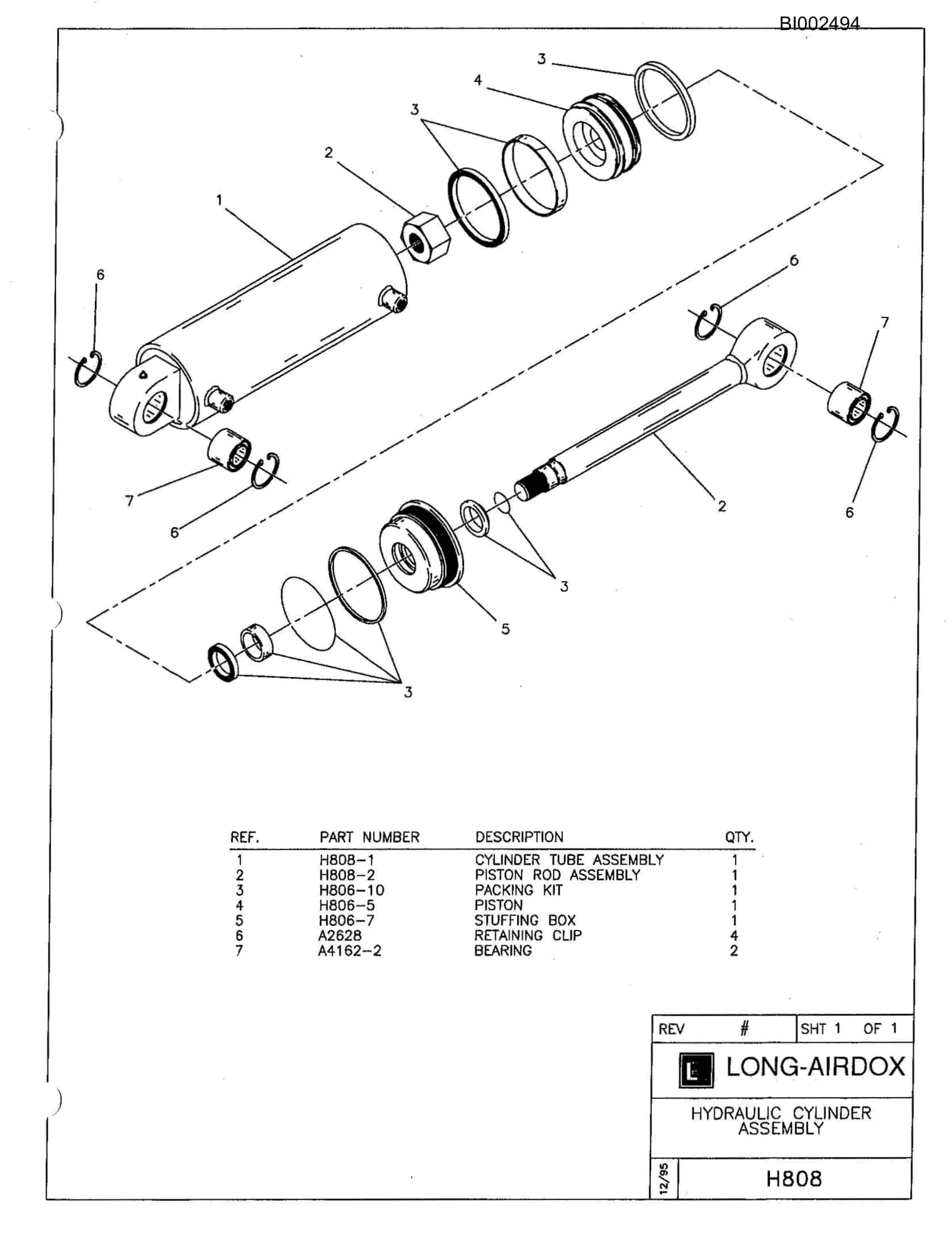 Bucyrus 602 Parts Catalog BI002494-2