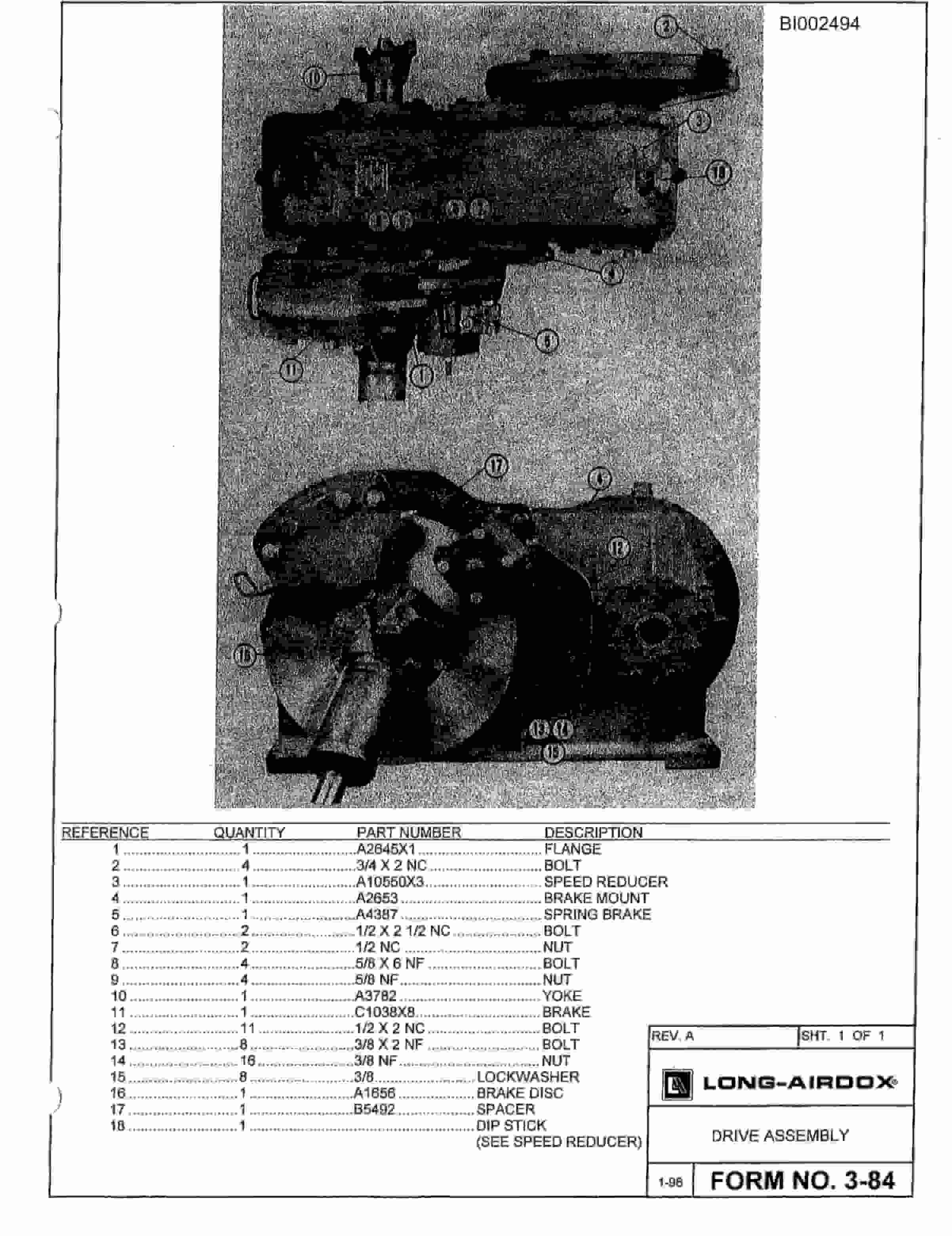 Bucyrus 602 Parts Catalog BI002494-5