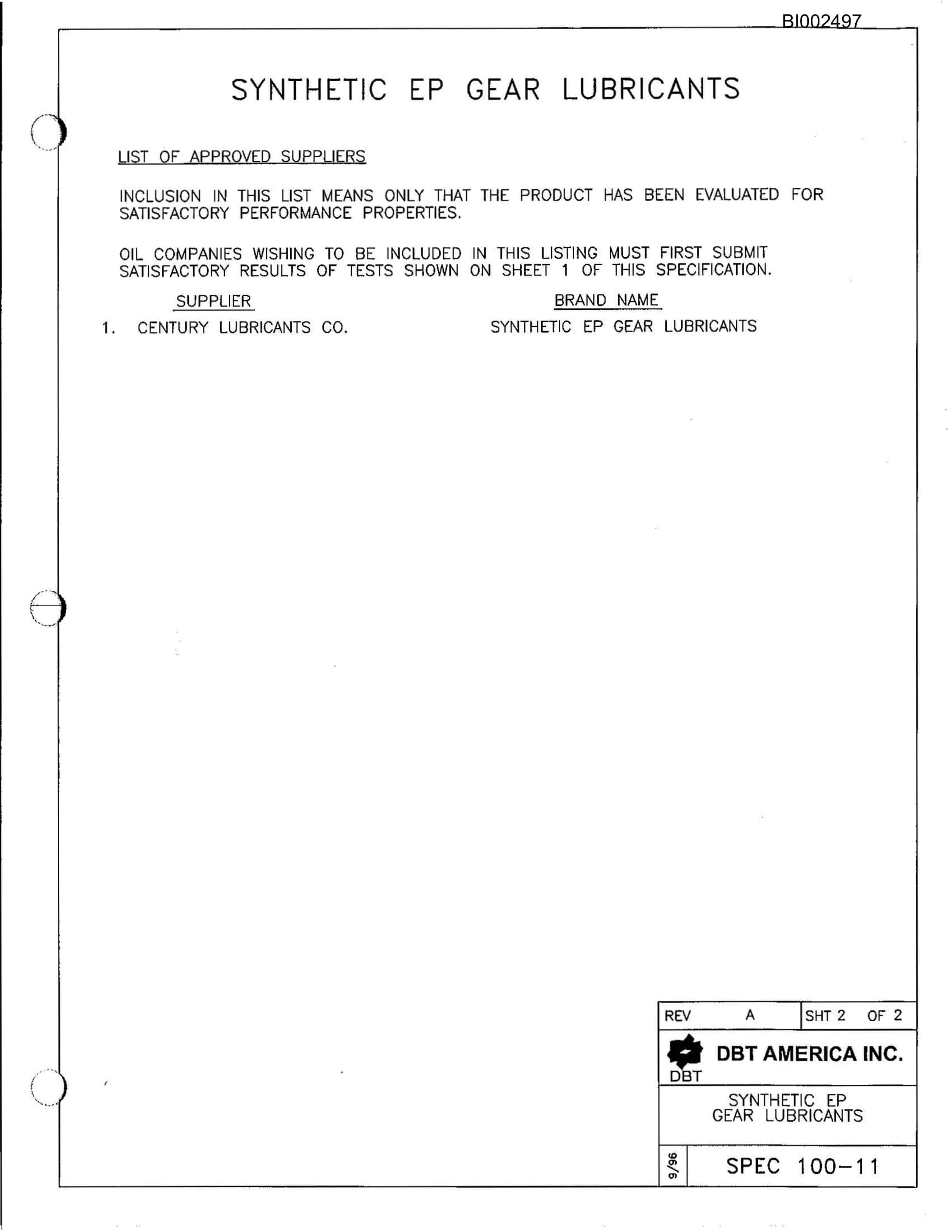 Bucyrus 604 Parts Catalog BI002497-5