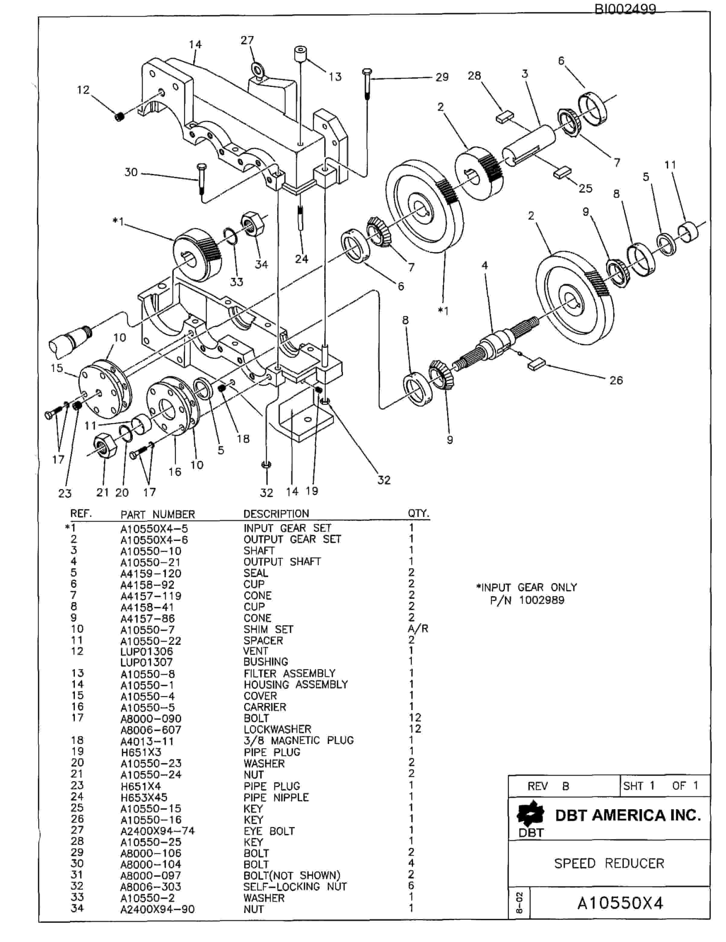 Bucyrus 604 Parts Catalog BI002499-2