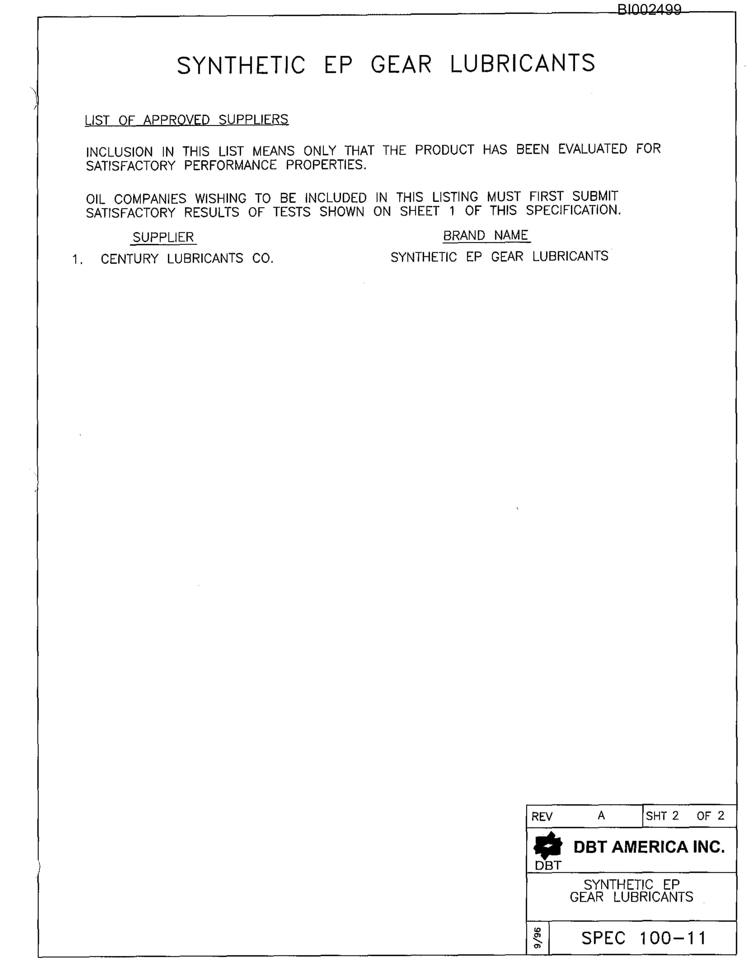 Bucyrus 604 Parts Catalog BI002499-5