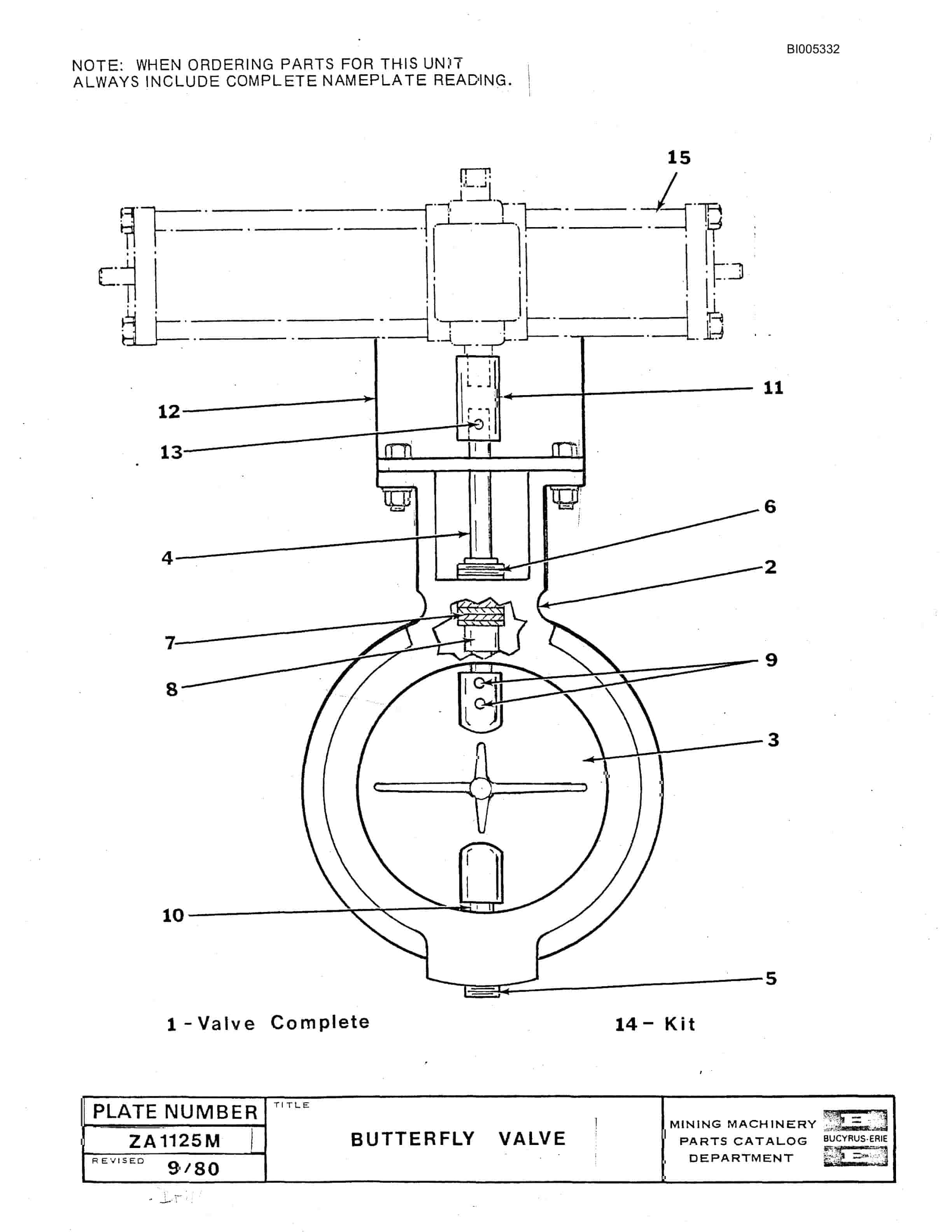 Bucyrus 60R, 61R Drill Parts Catalog BI005332-5
