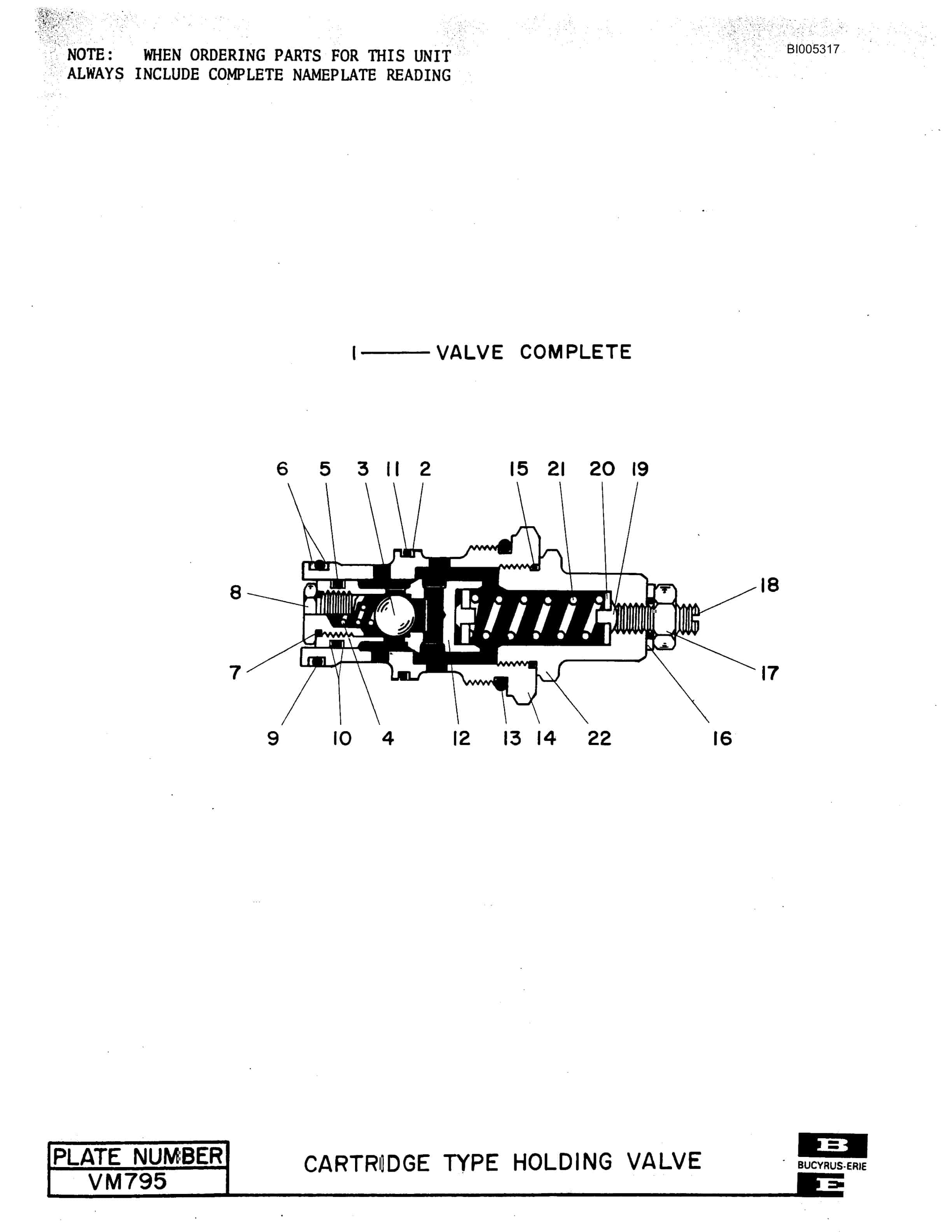 Bucyrus 60R Drill Parts Catalog BI005317-3