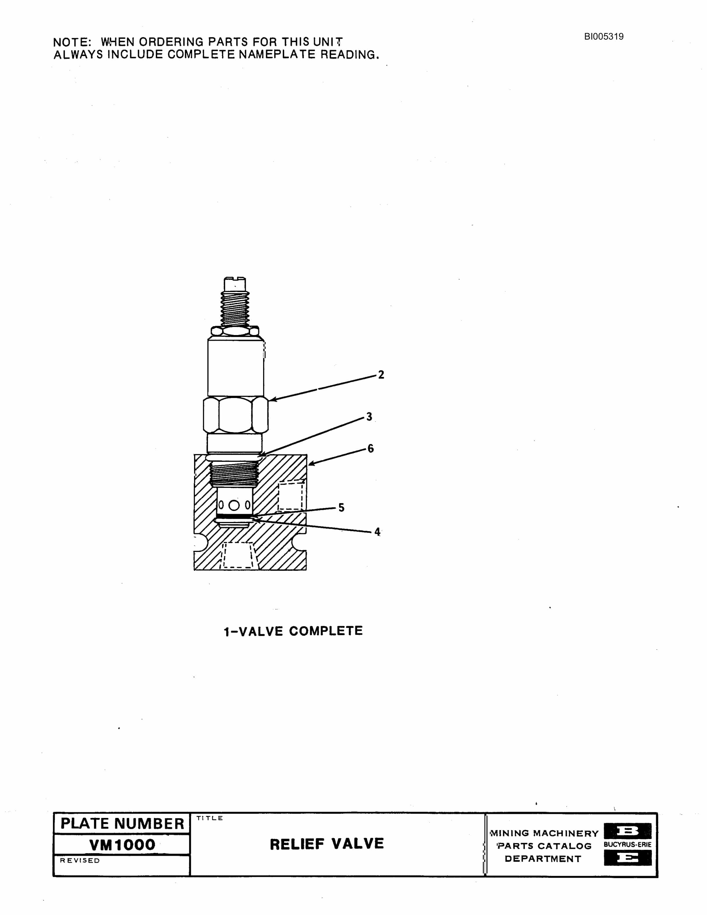 Bucyrus 60R Drill Parts Catalog BI005319-3