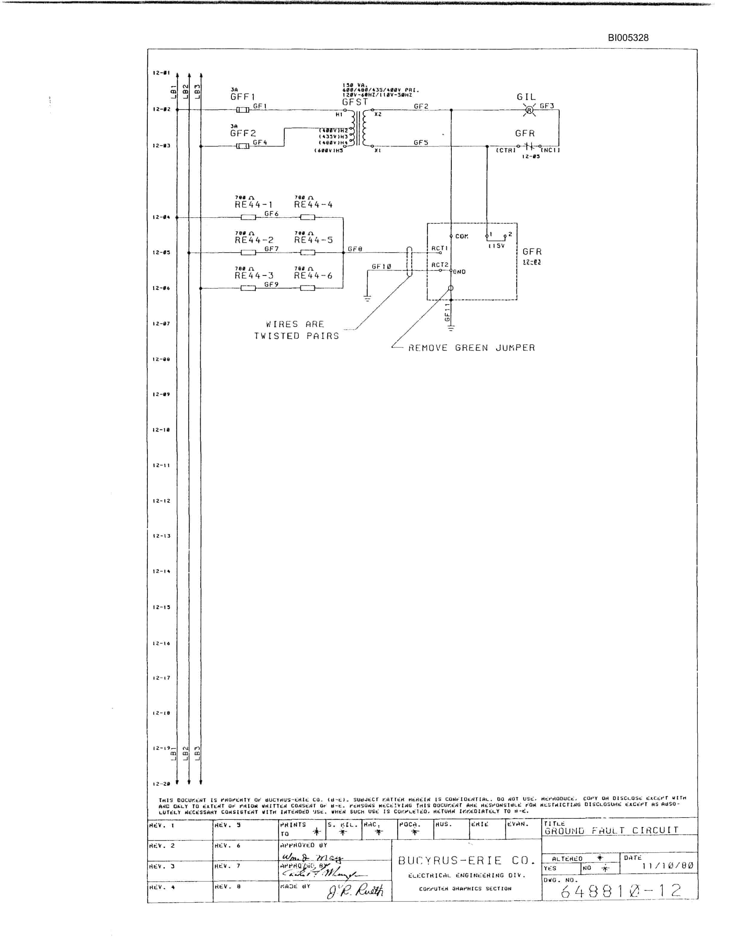 Bucyrus 60R Drill Parts Catalog BI005328-5