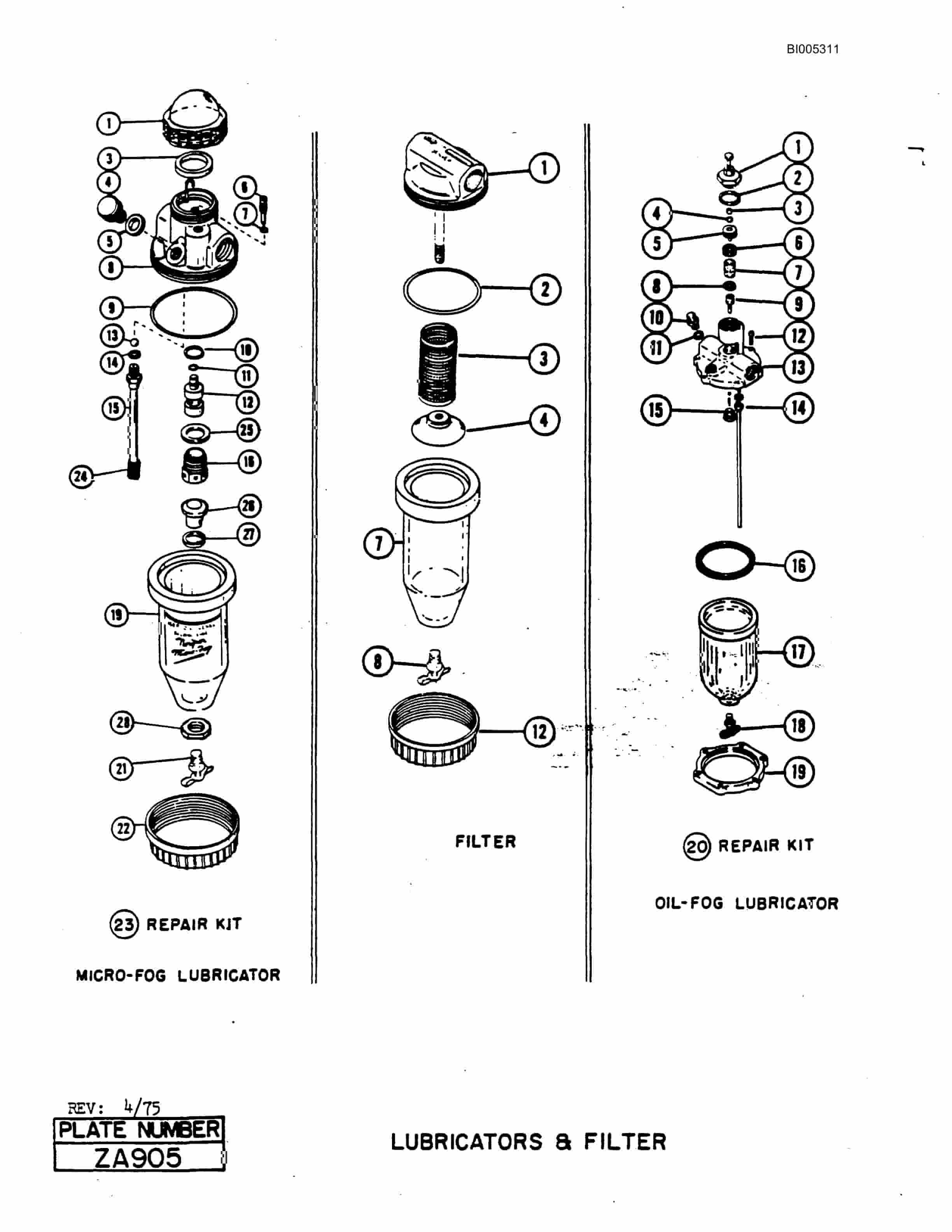 Bucyrus 60R Electric Blast Hole Drill Parts Catalog BI005311-4