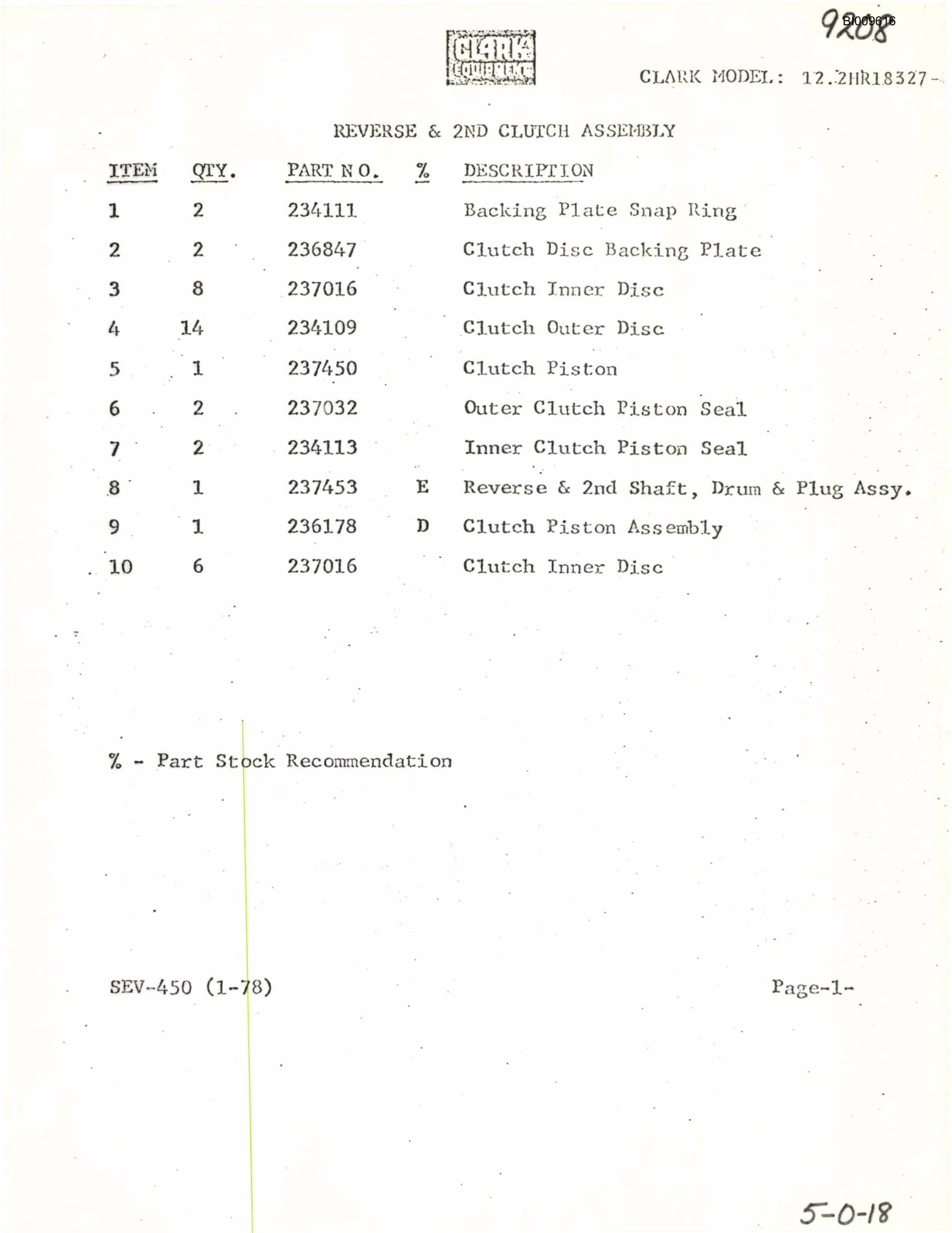 Bucyrus 640 DJC Articulated Drill Carrier Parts Catalog BI009616-3